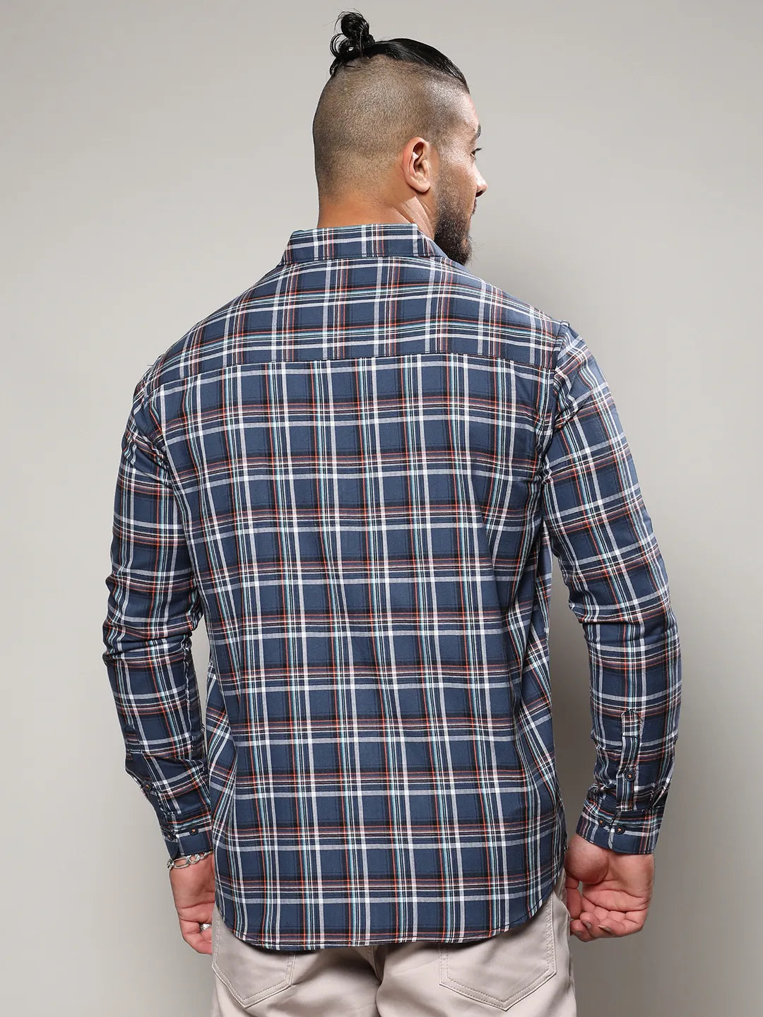 Blue Checkered Casual Shirt