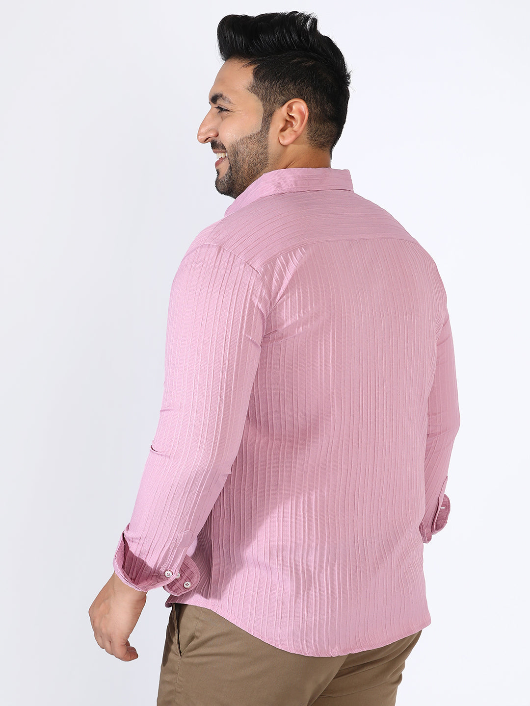 Self-Design Striped Shirt