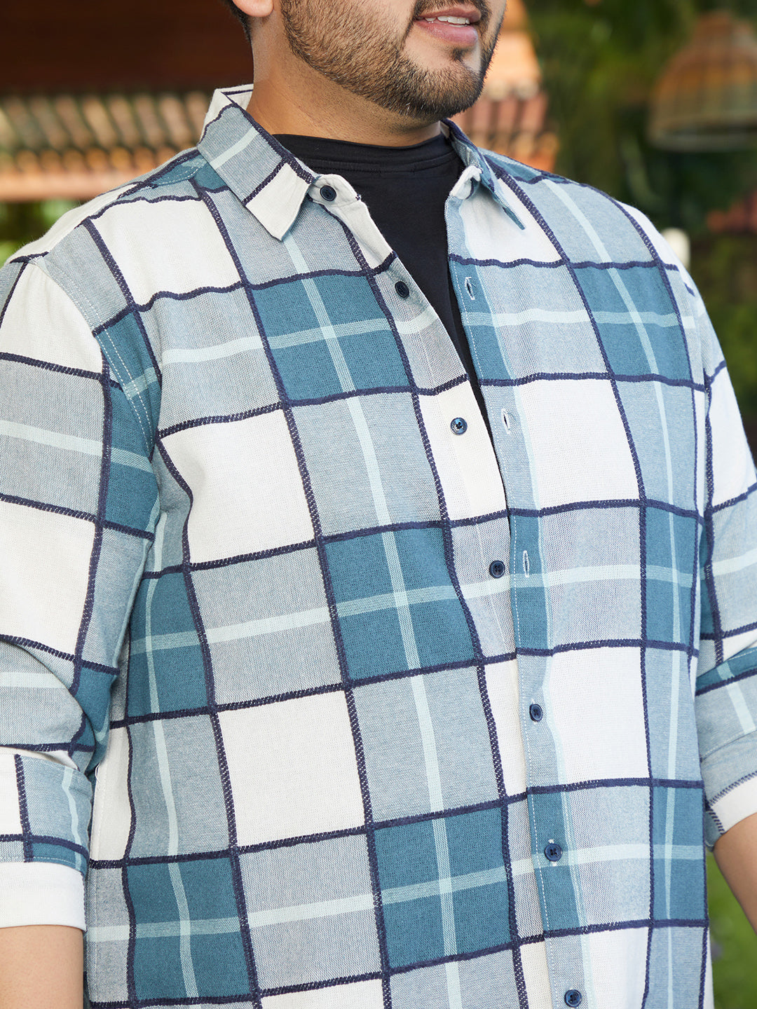 Overlaping Check Shirt