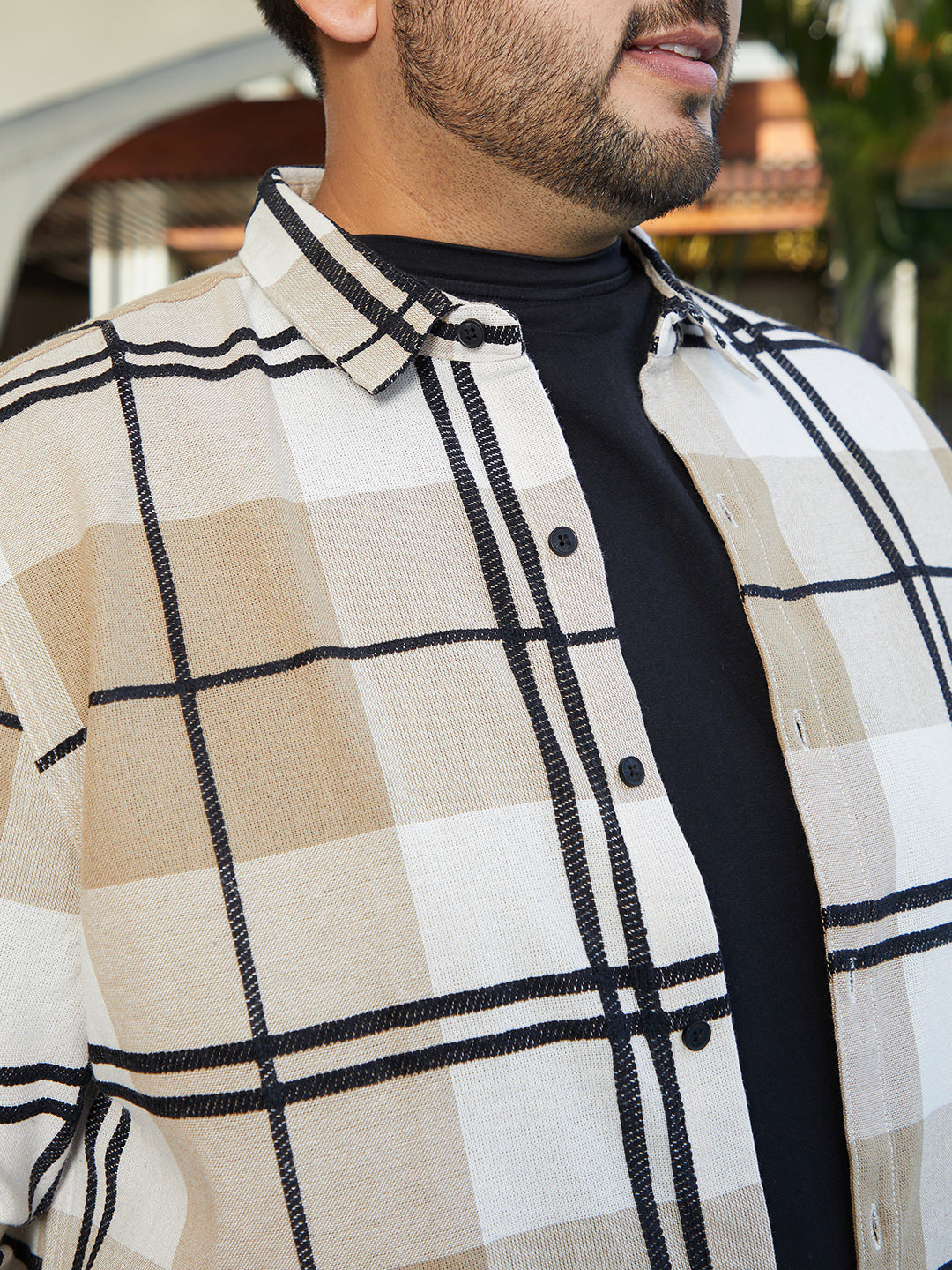 Overlaid Grid Shirt