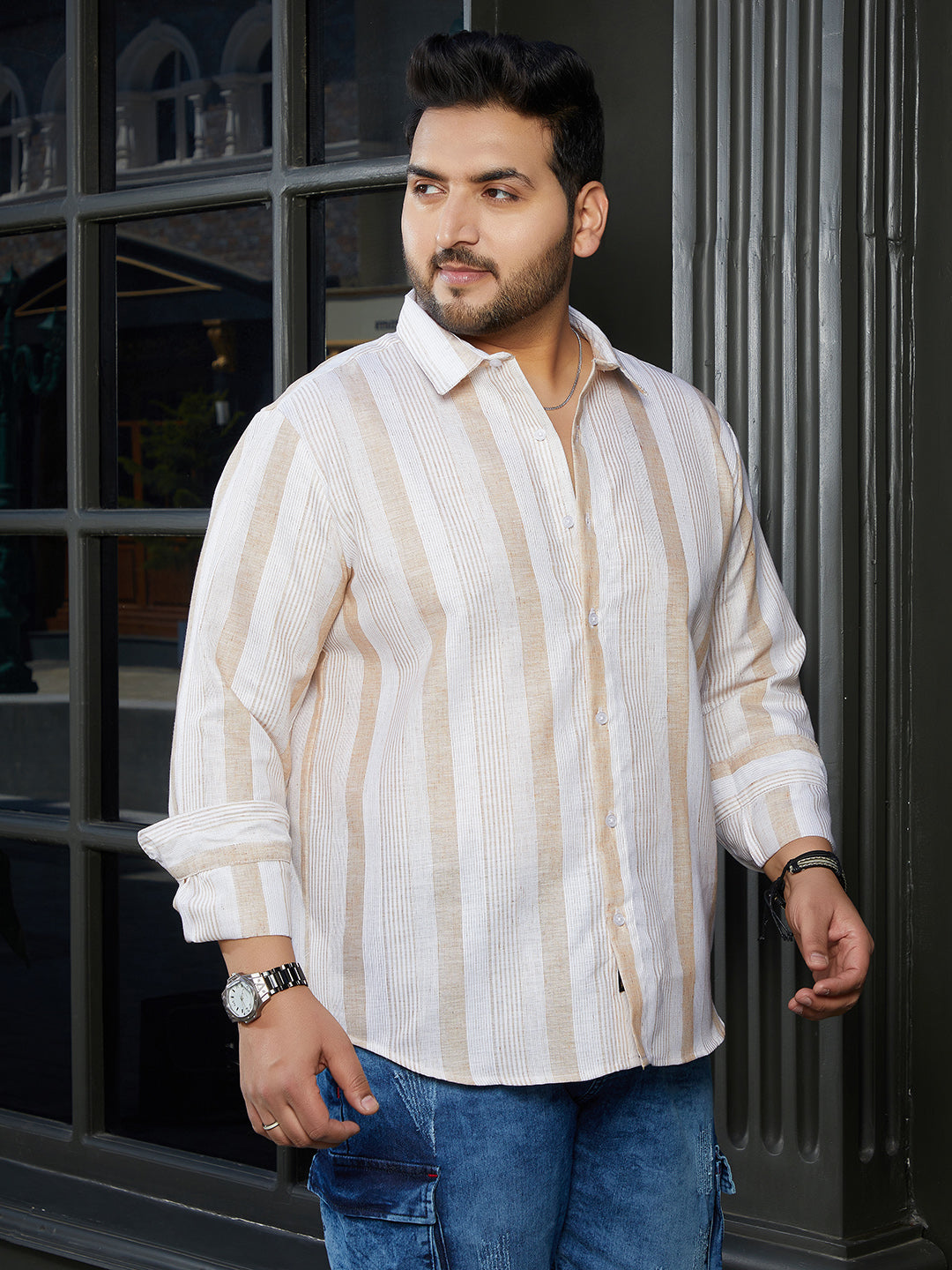 Pincandy-Striped Regular Shirt