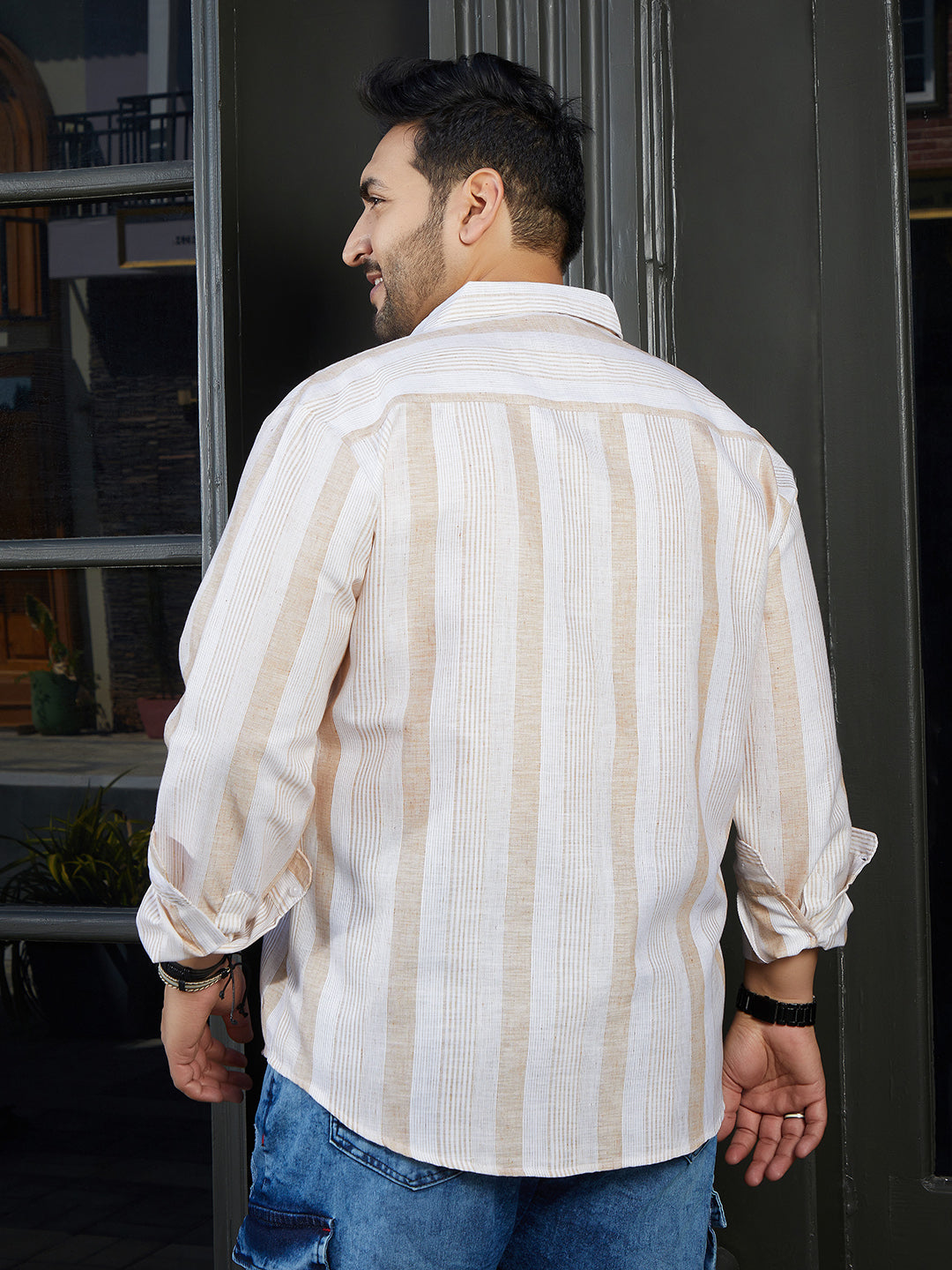 Pincandy-Striped Regular Shirt