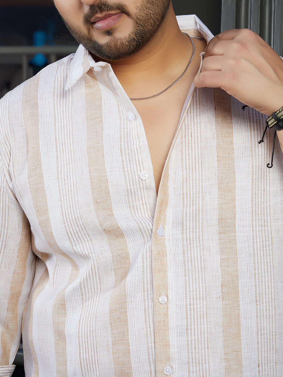 Pincandy-Striped Regular Shirt