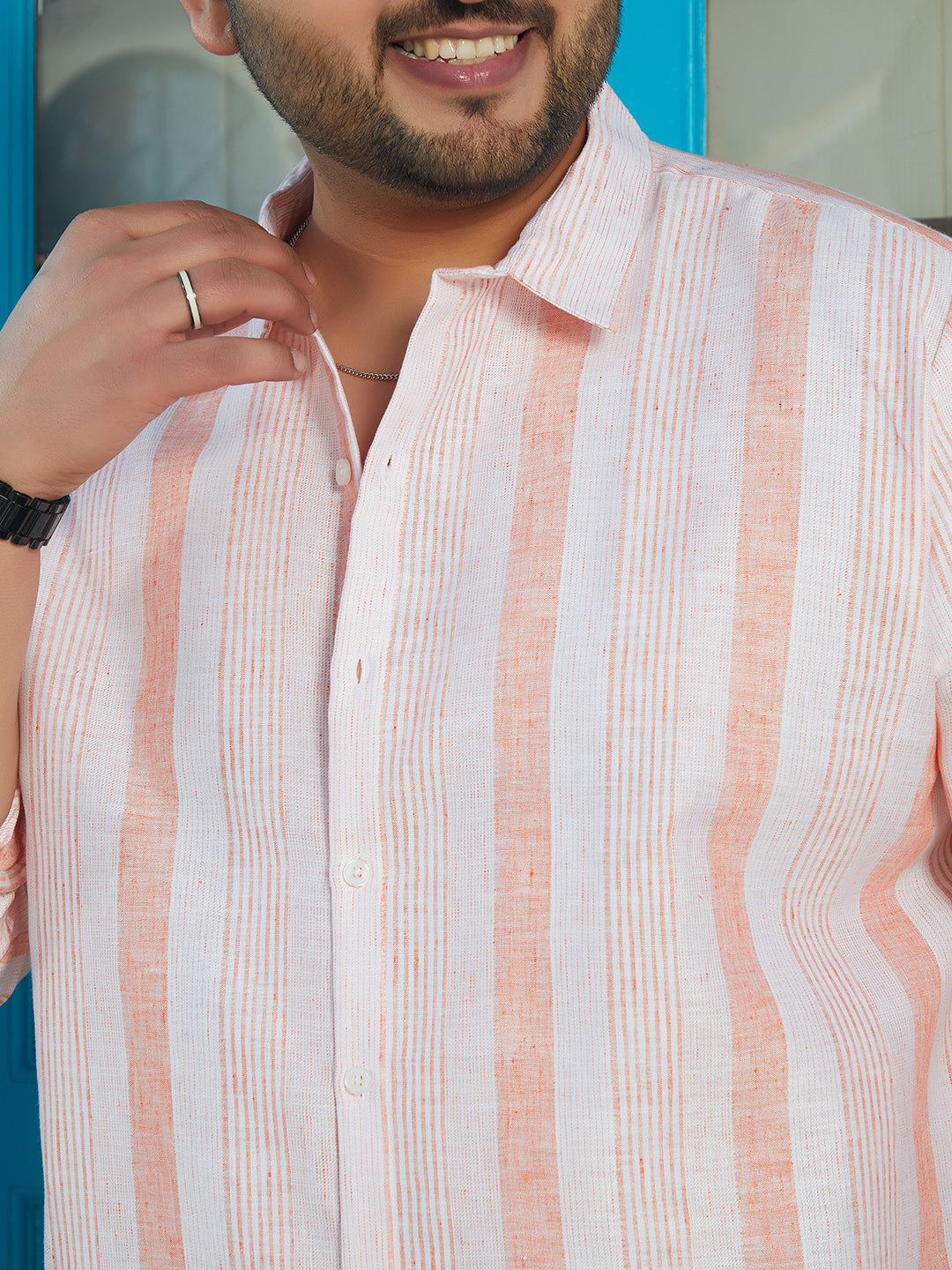 Pincandy-Striped Regular Shirt