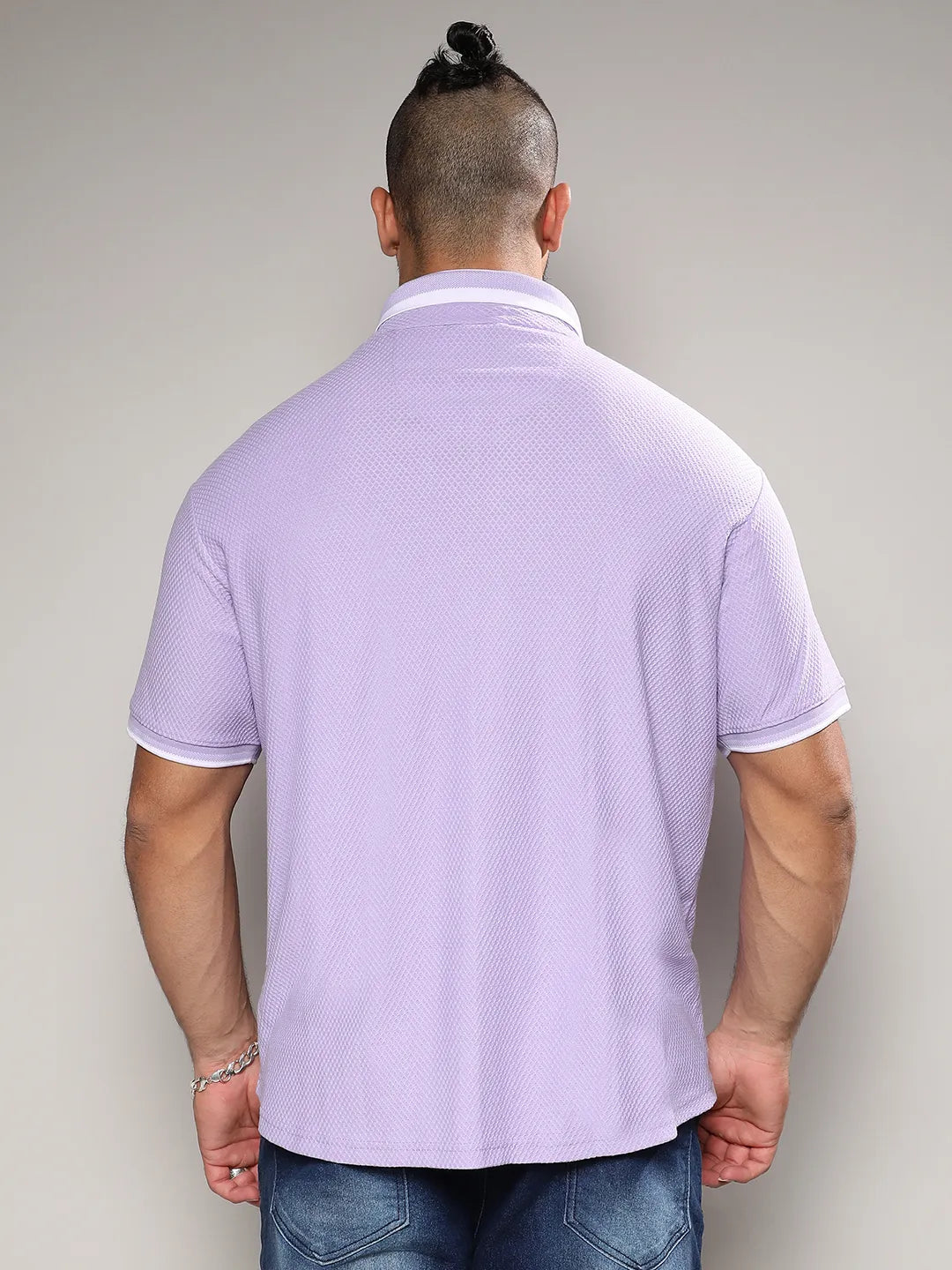 Lavender Contrast Hem Shirt