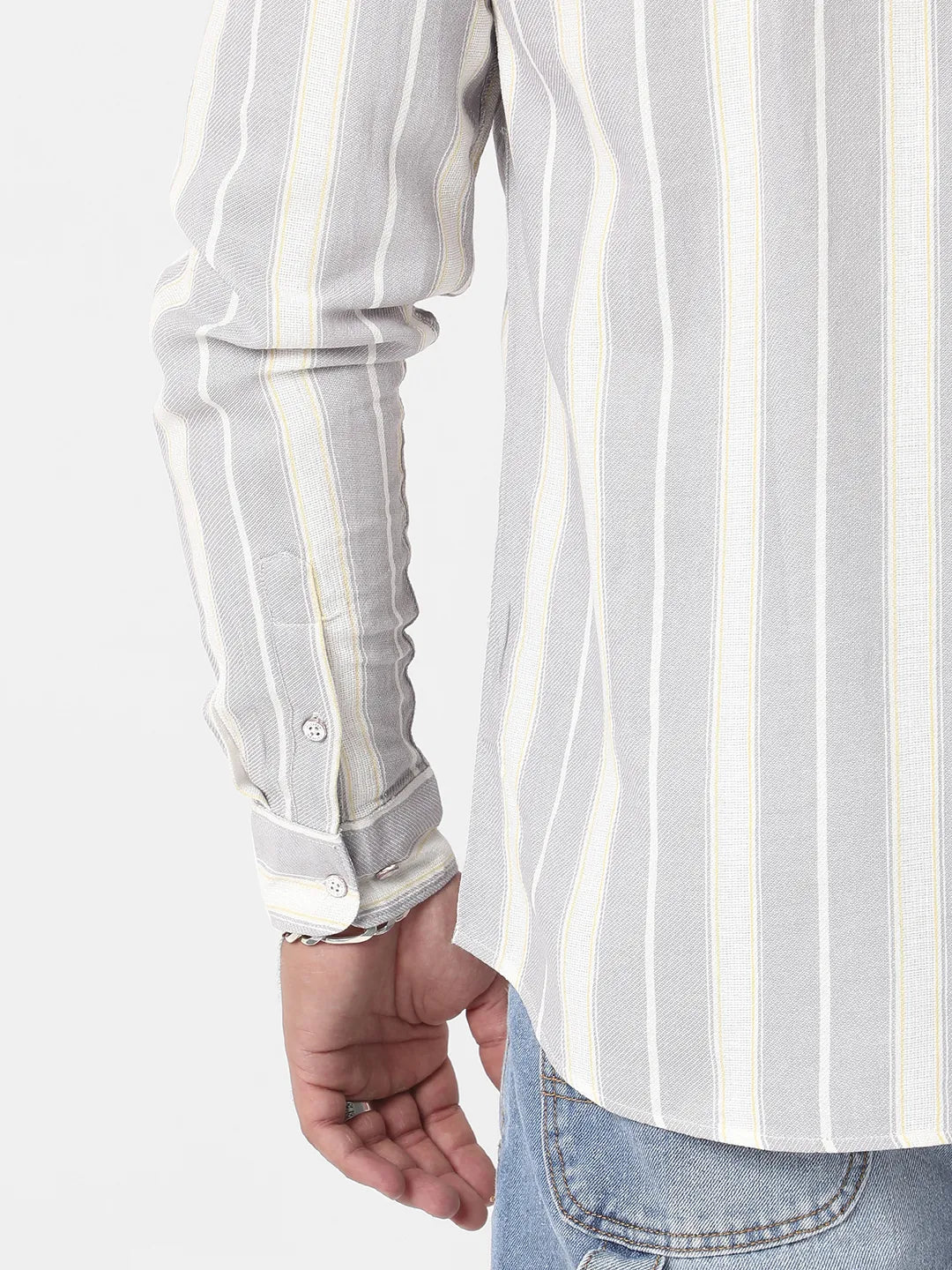 Light Grey Shadow Striped Shirt