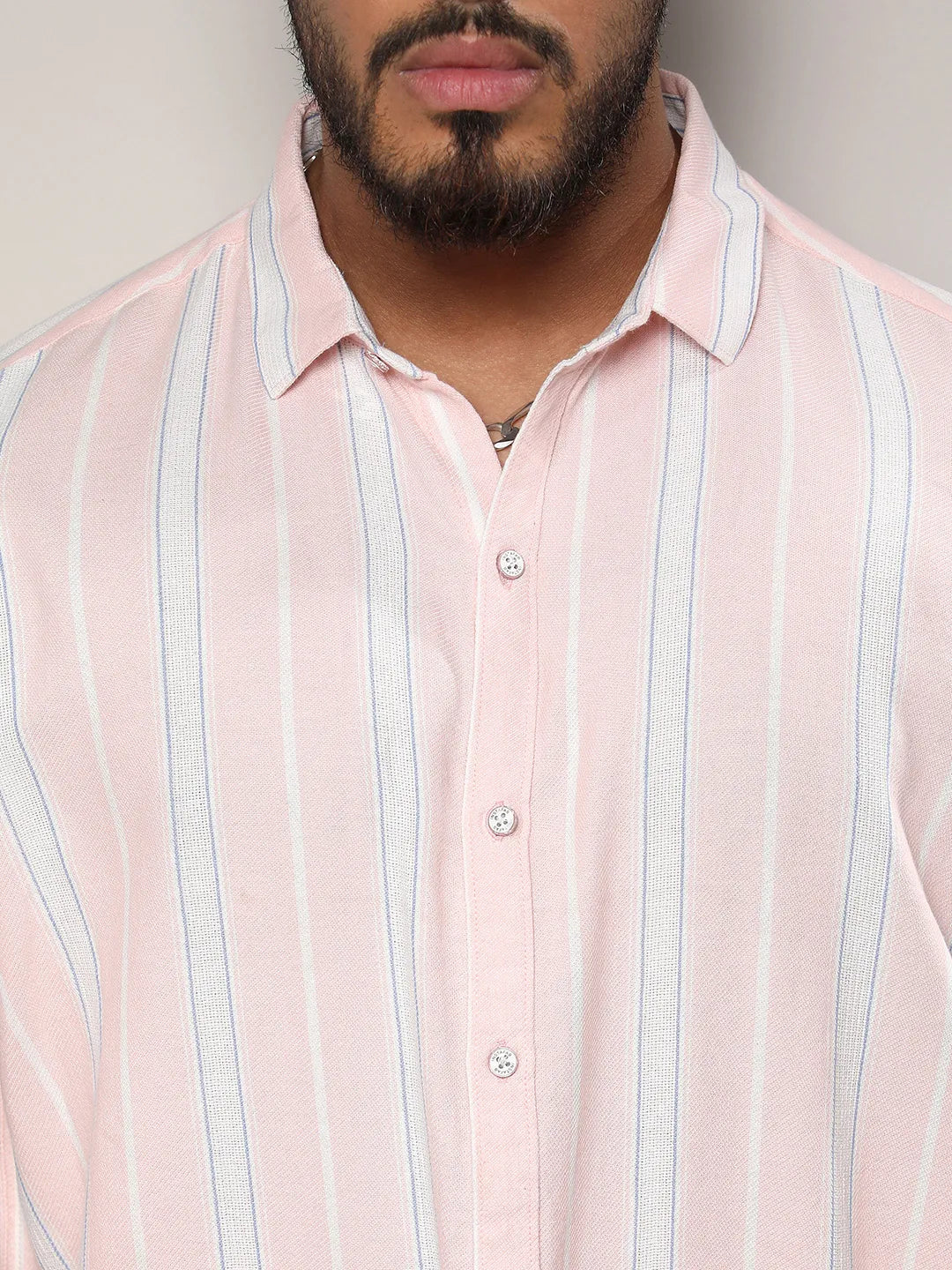 Light Pink Shadow Striped Shirt