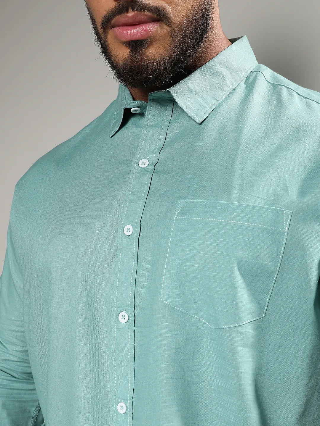 Solid Full Sleeve Casual Shirt