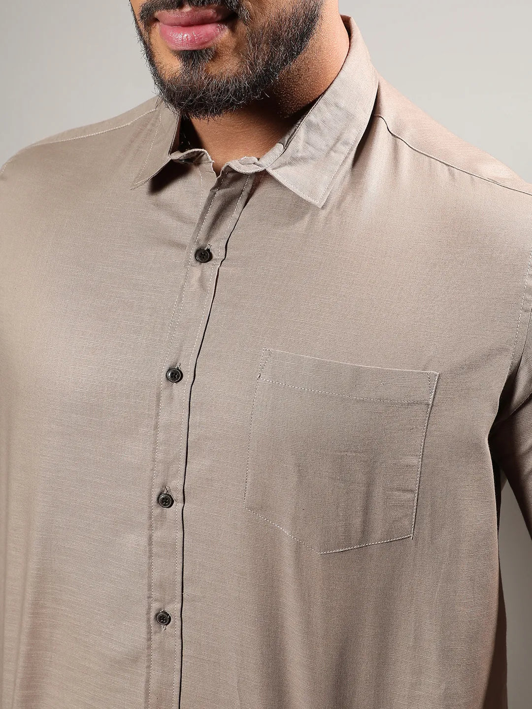 Solid Full Sleeve Casual Shirt