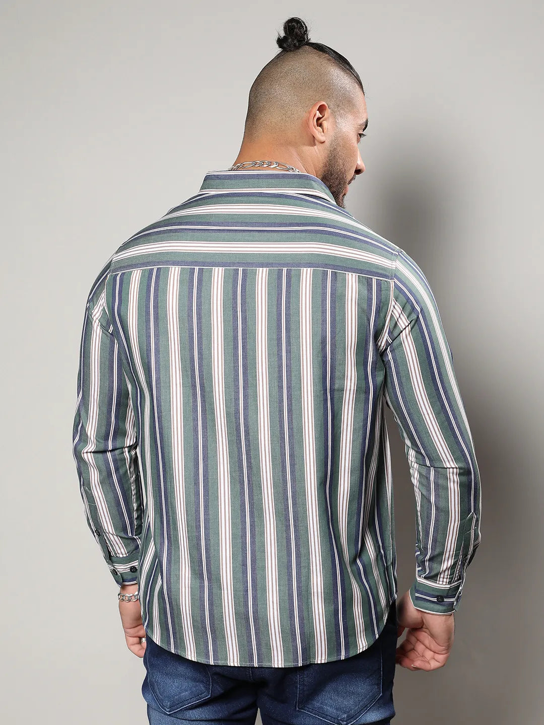 Striped Full Sleeve Casual Shirt