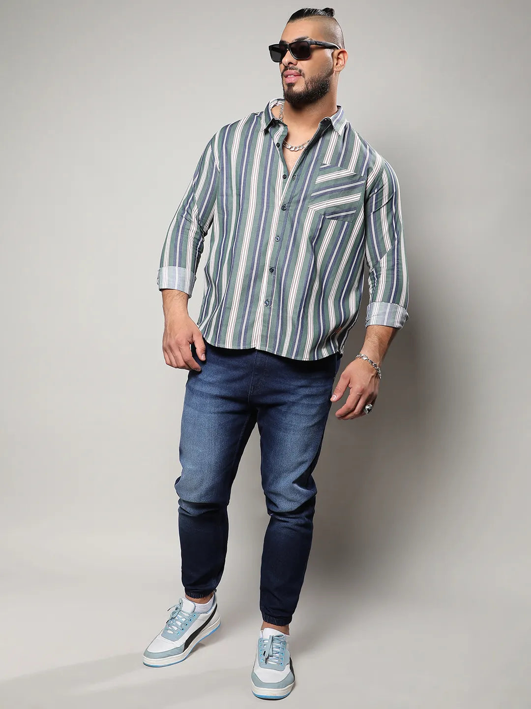 Striped Full Sleeve Casual Shirt