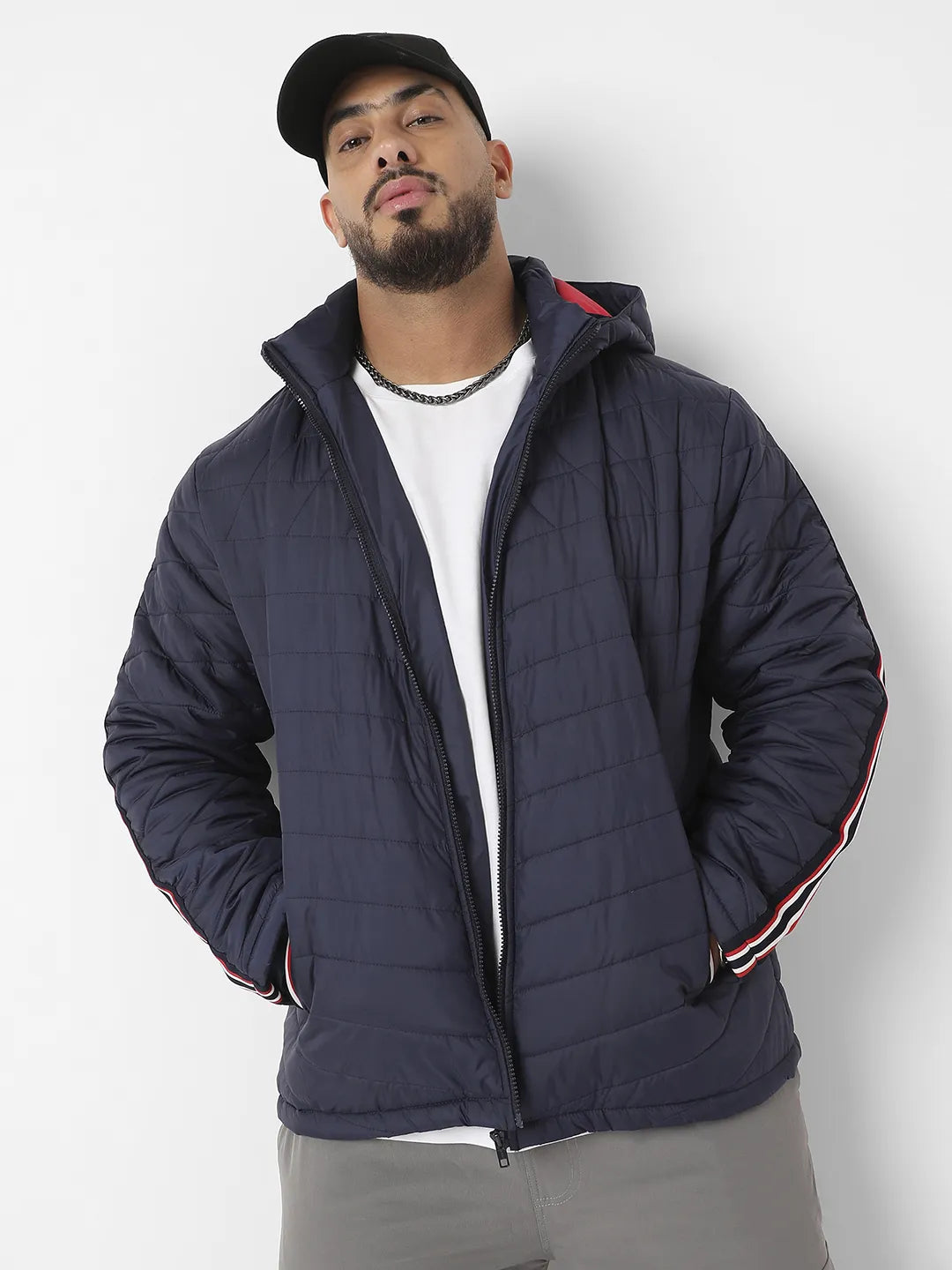 Navy Blue Puffer Jacket