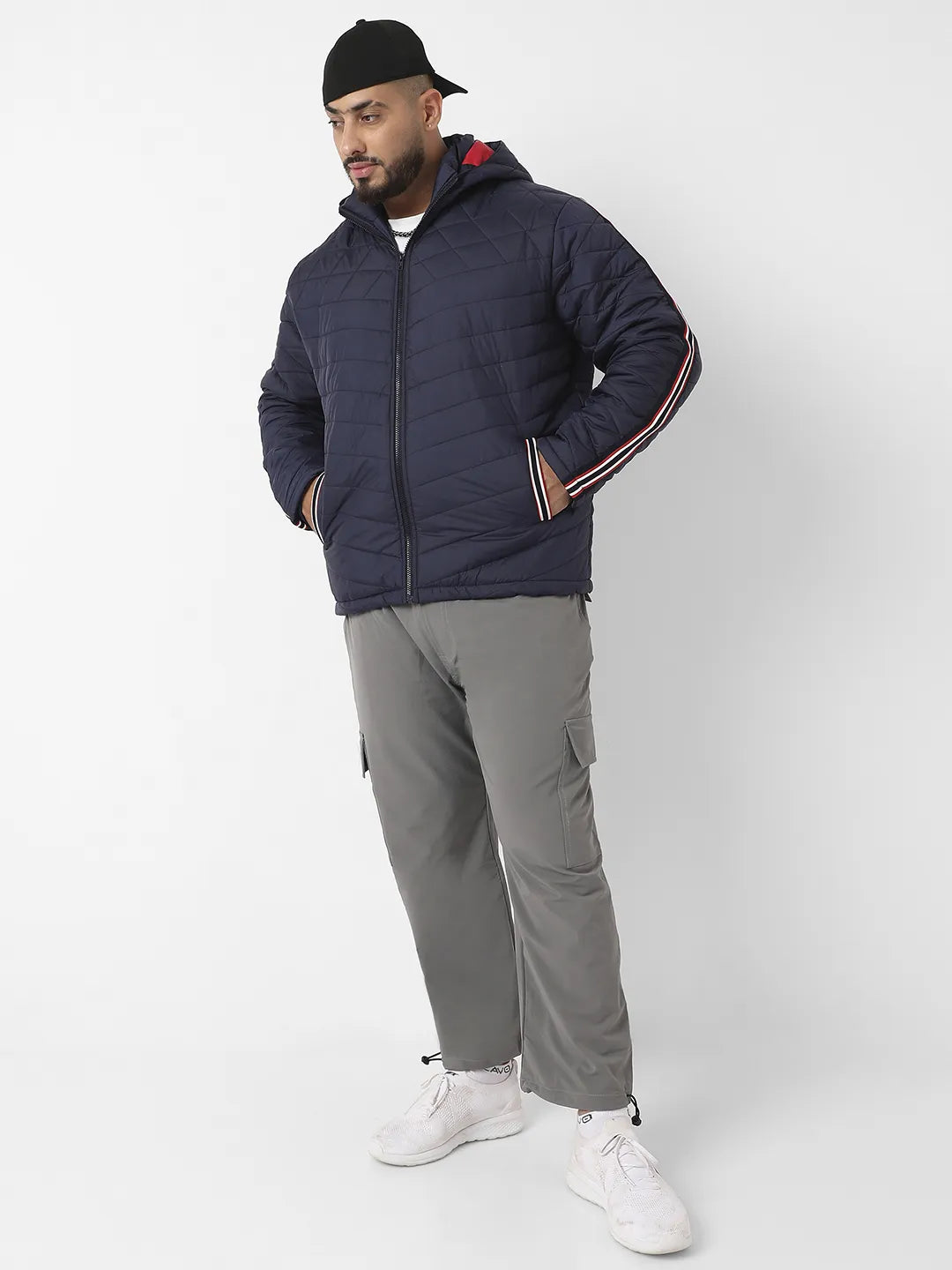 Navy Blue Puffer Jacket