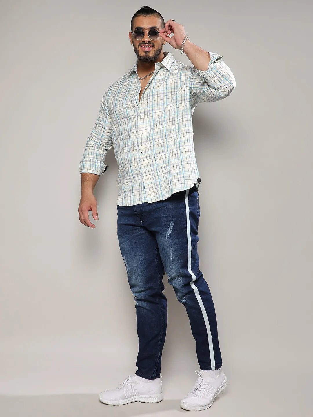 Multicolour Checkered Casual Shirt