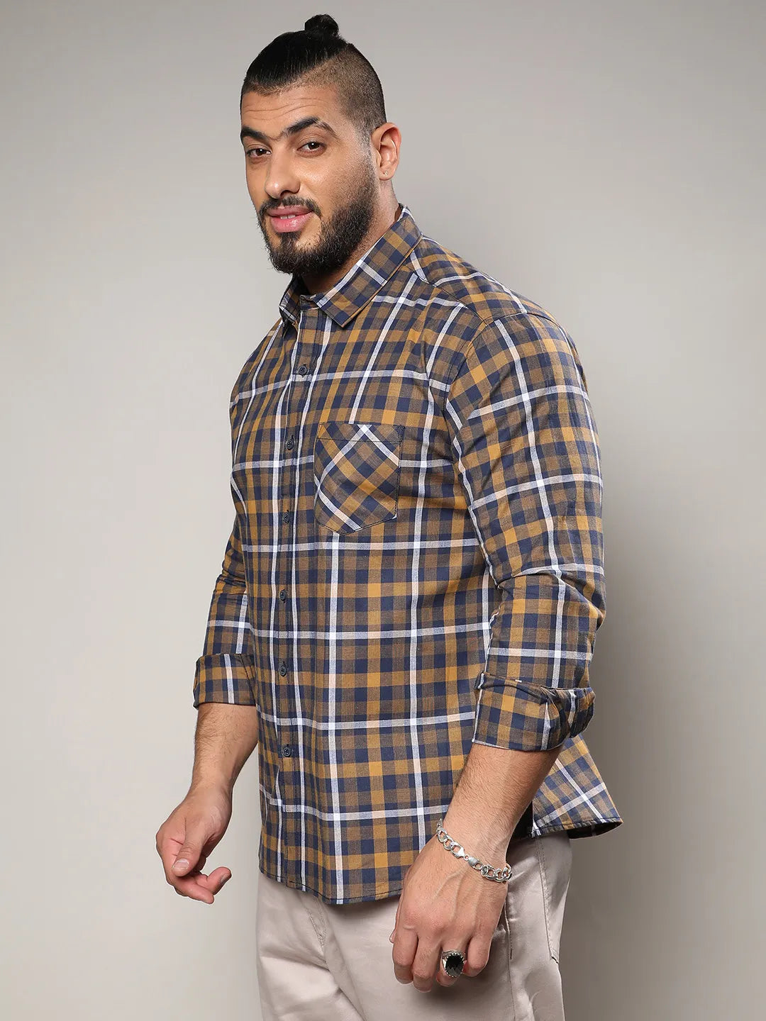 Multicolour Checkered Casual Shirt