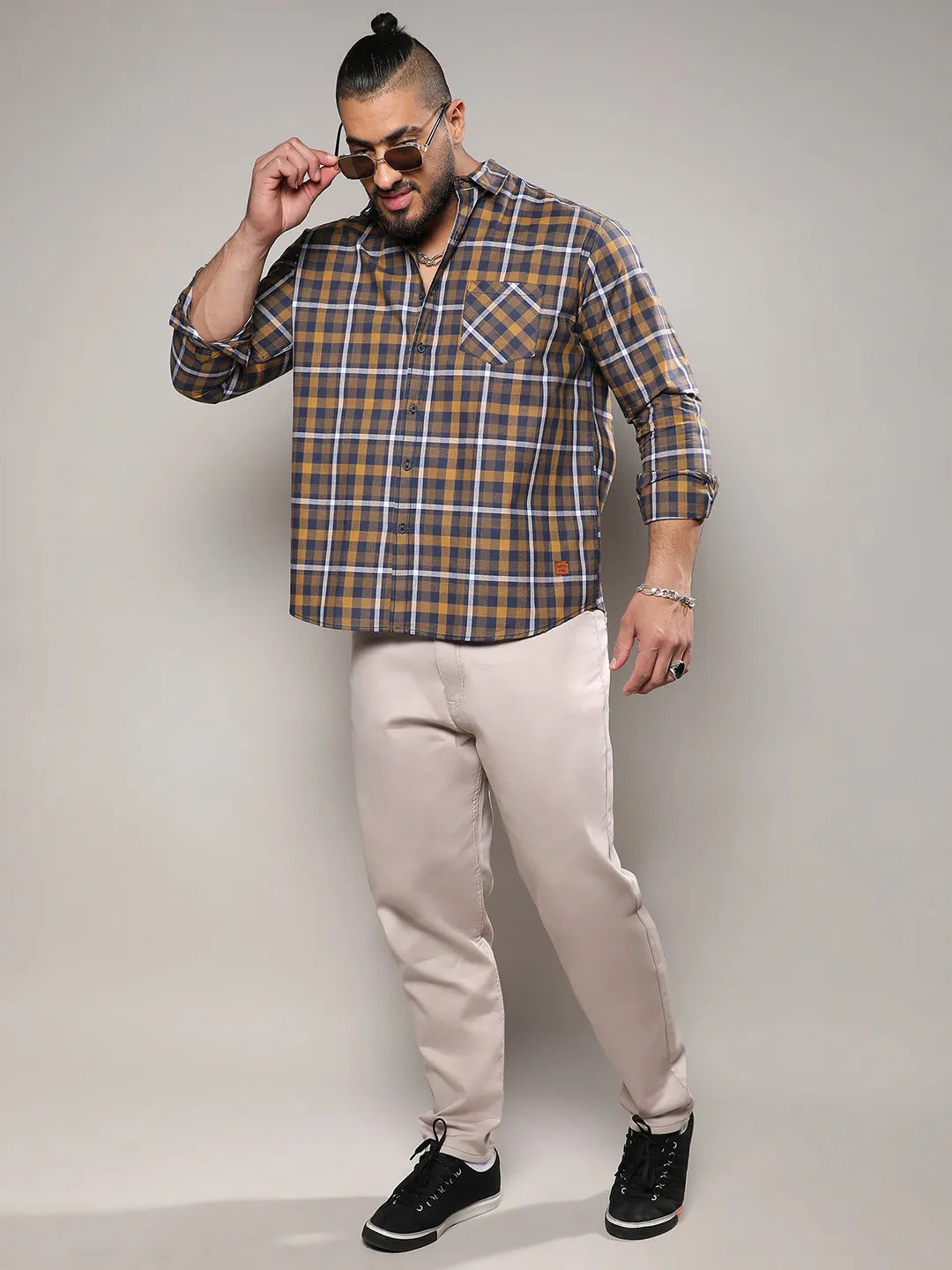 Multicolour Checkered Casual Shirt