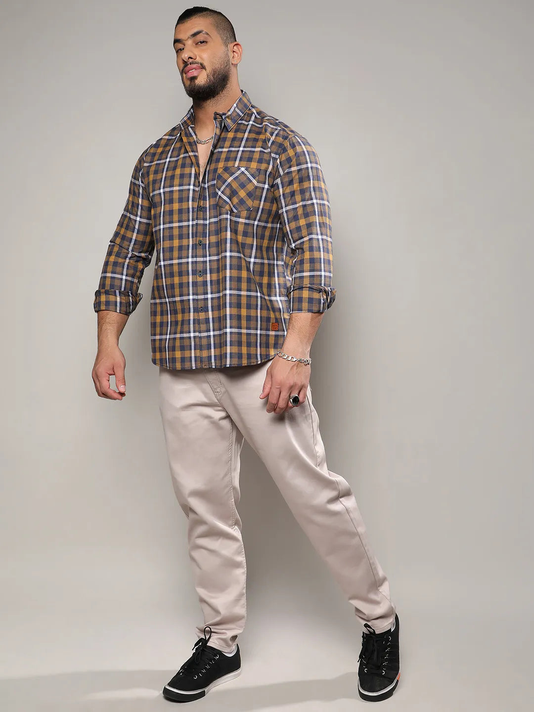 Multicolour Checkered Casual Shirt