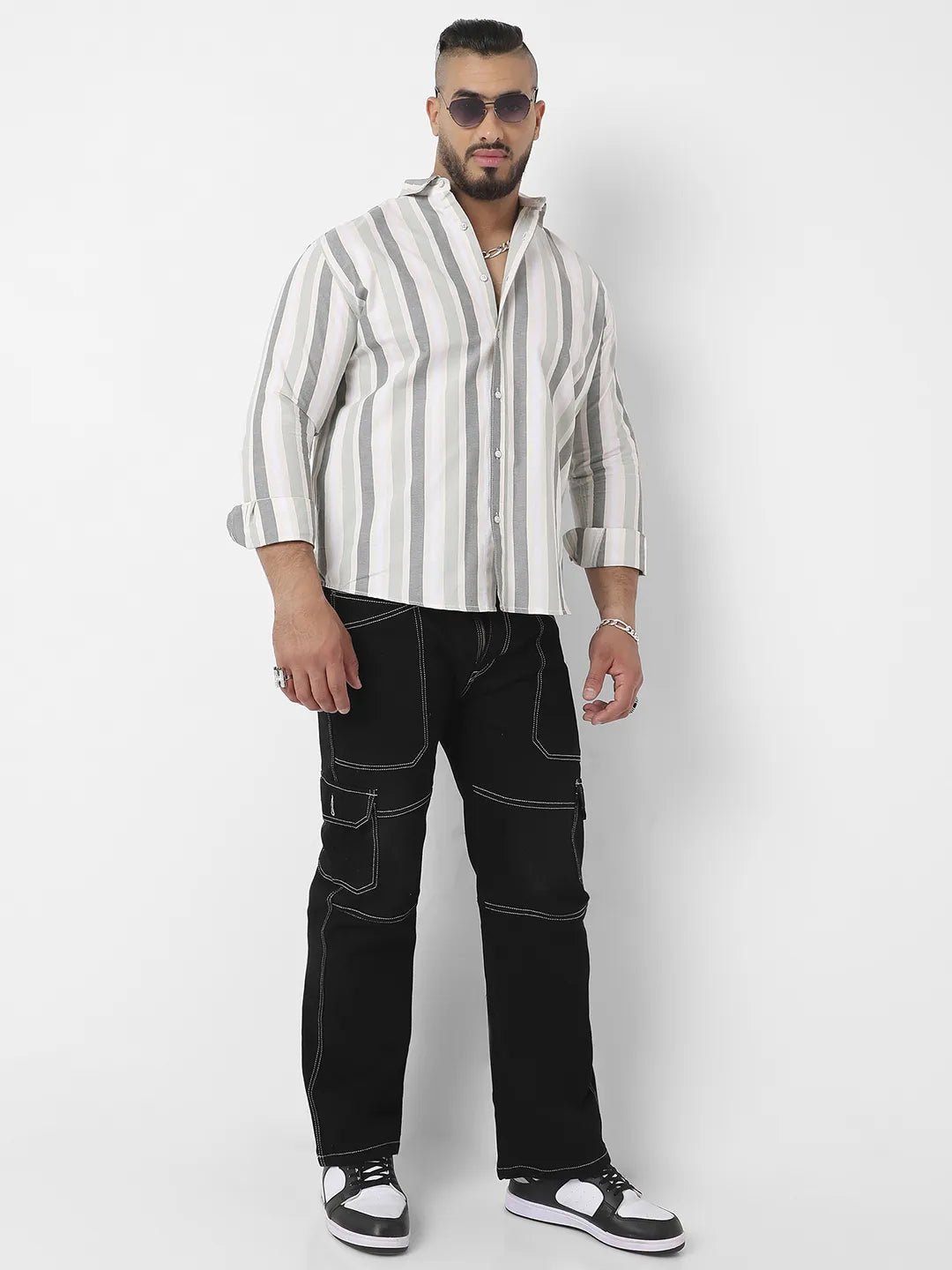 Multitrack Striped Button Up Shirt