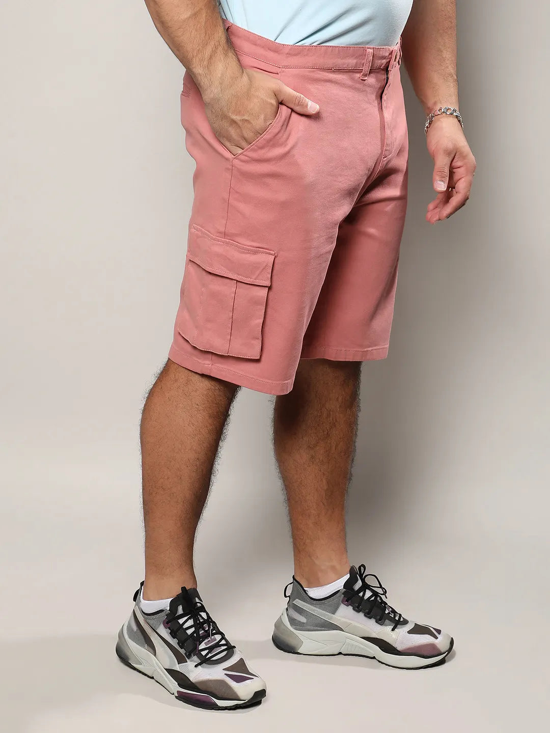 Mens pink cargo shorts deals