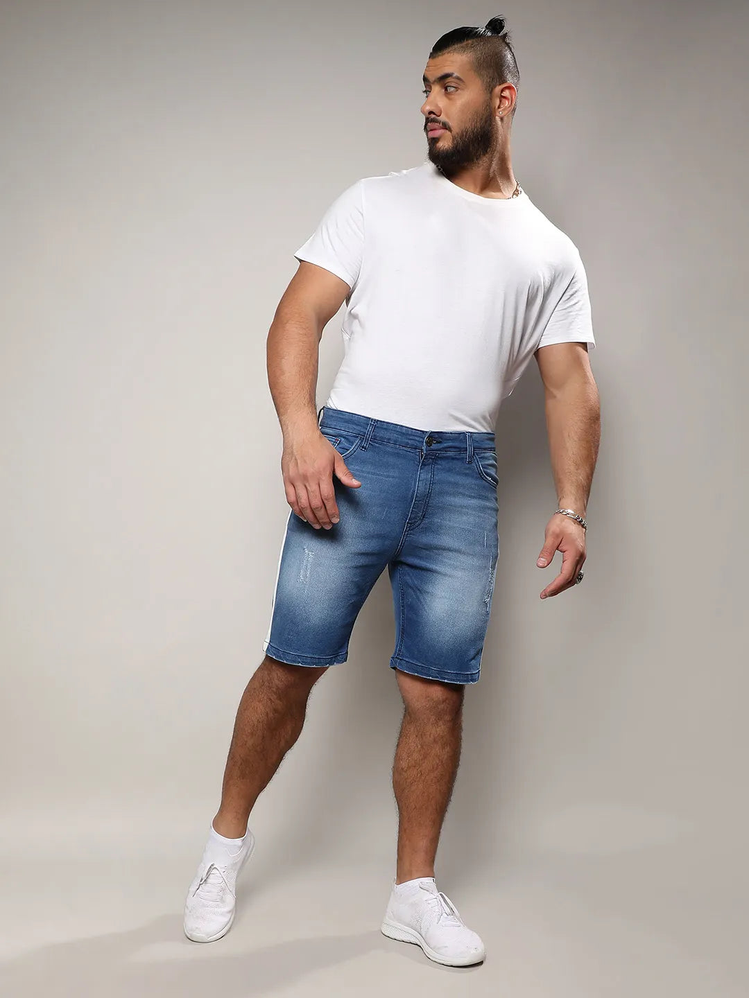 Regular Fit Denim Shorts