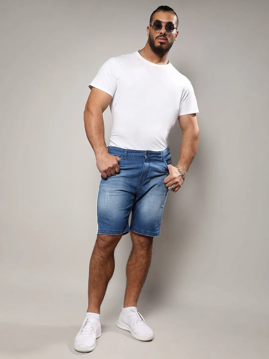 Regular Fit Denim Shorts