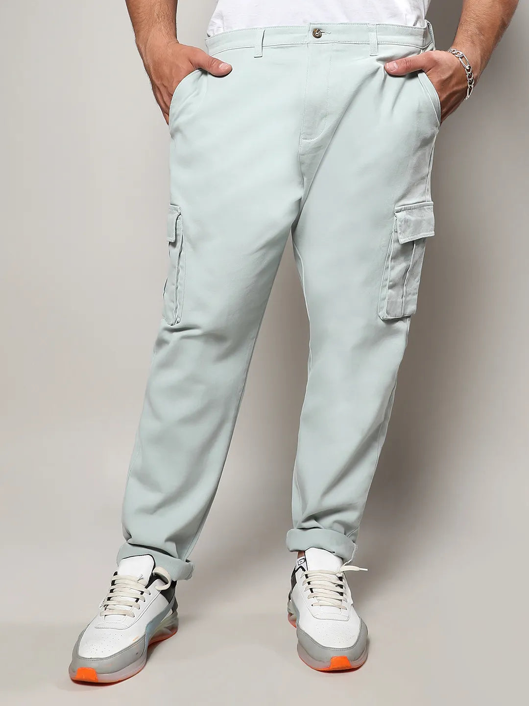 Sage Green Cargo Trousers