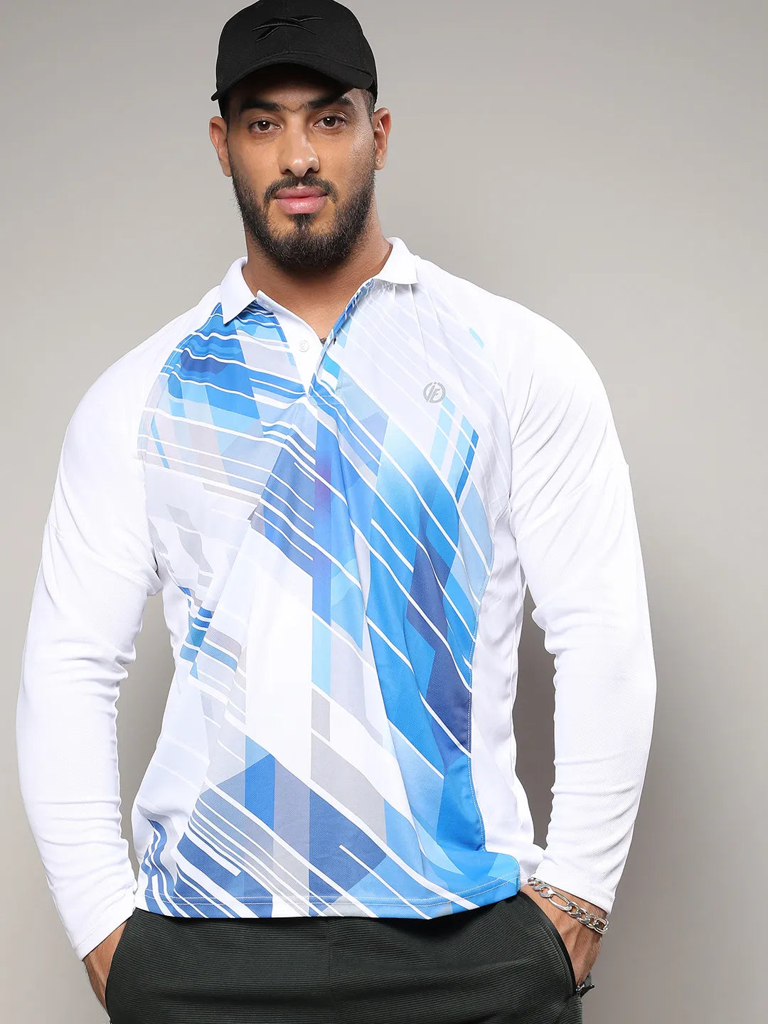 White Graphic Printed Activewear T-Shirt