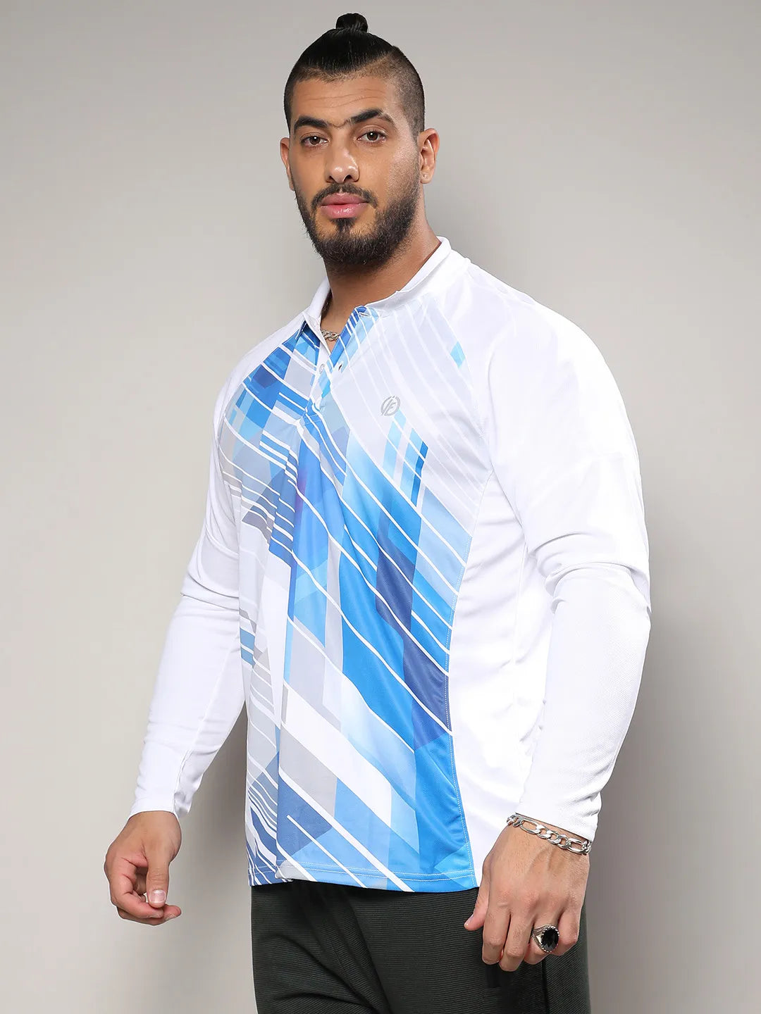 White Graphic Printed Activewear T-Shirt