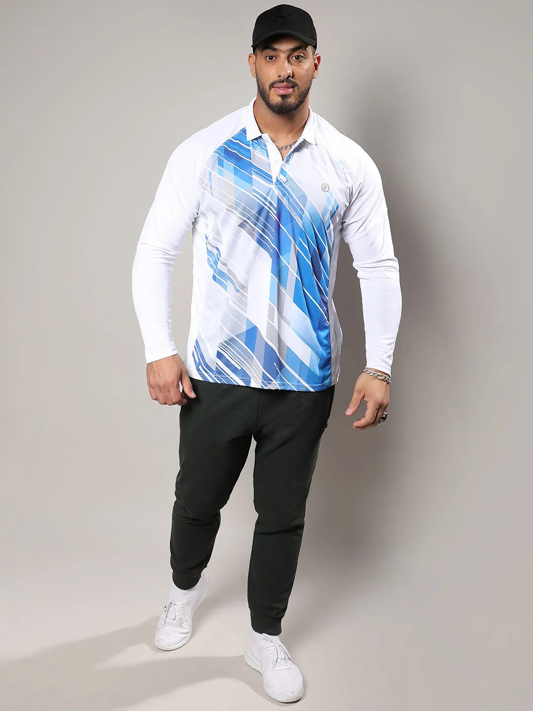 White Graphic Printed Activewear T-Shirt