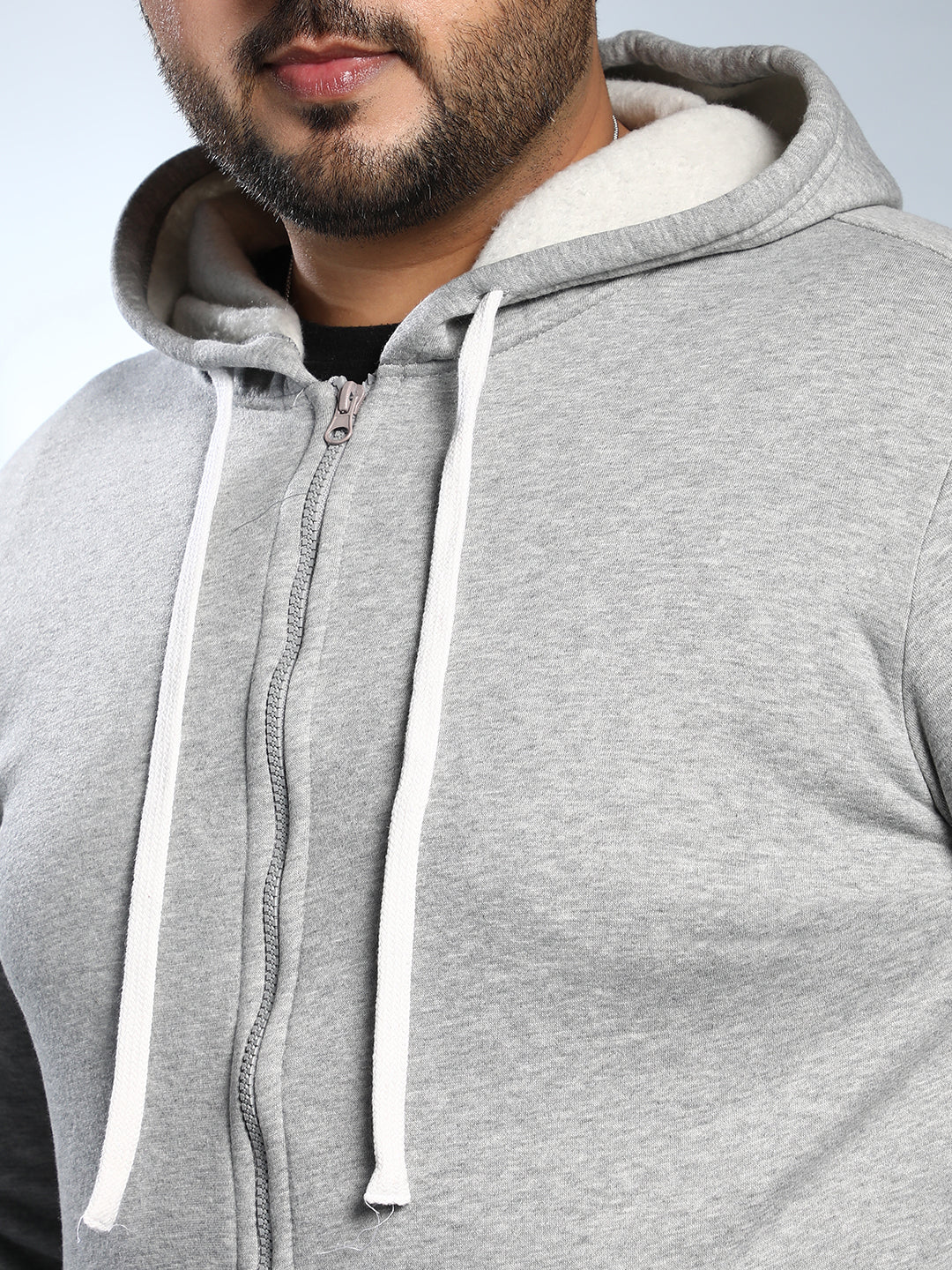 Solid Zip-Front Hoodie