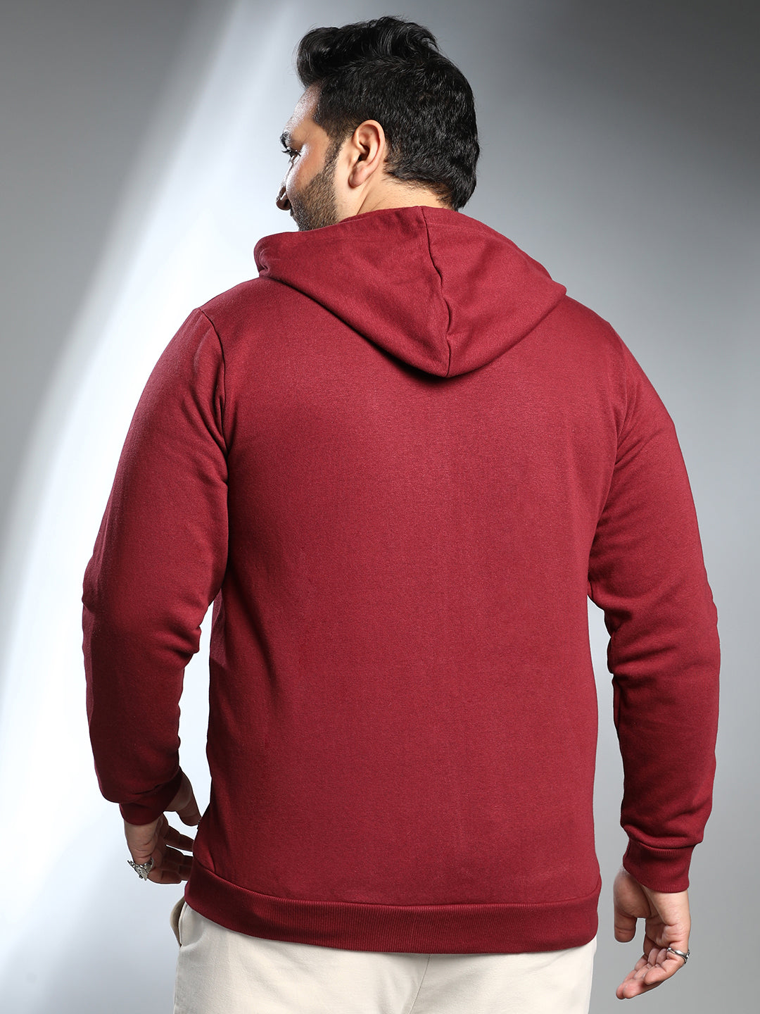 Solid Zip-Front Hoodie