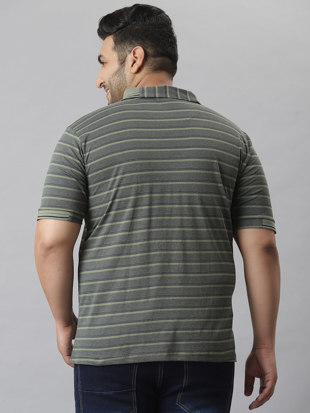 Striped Half Sleeve Casual T-Shirt