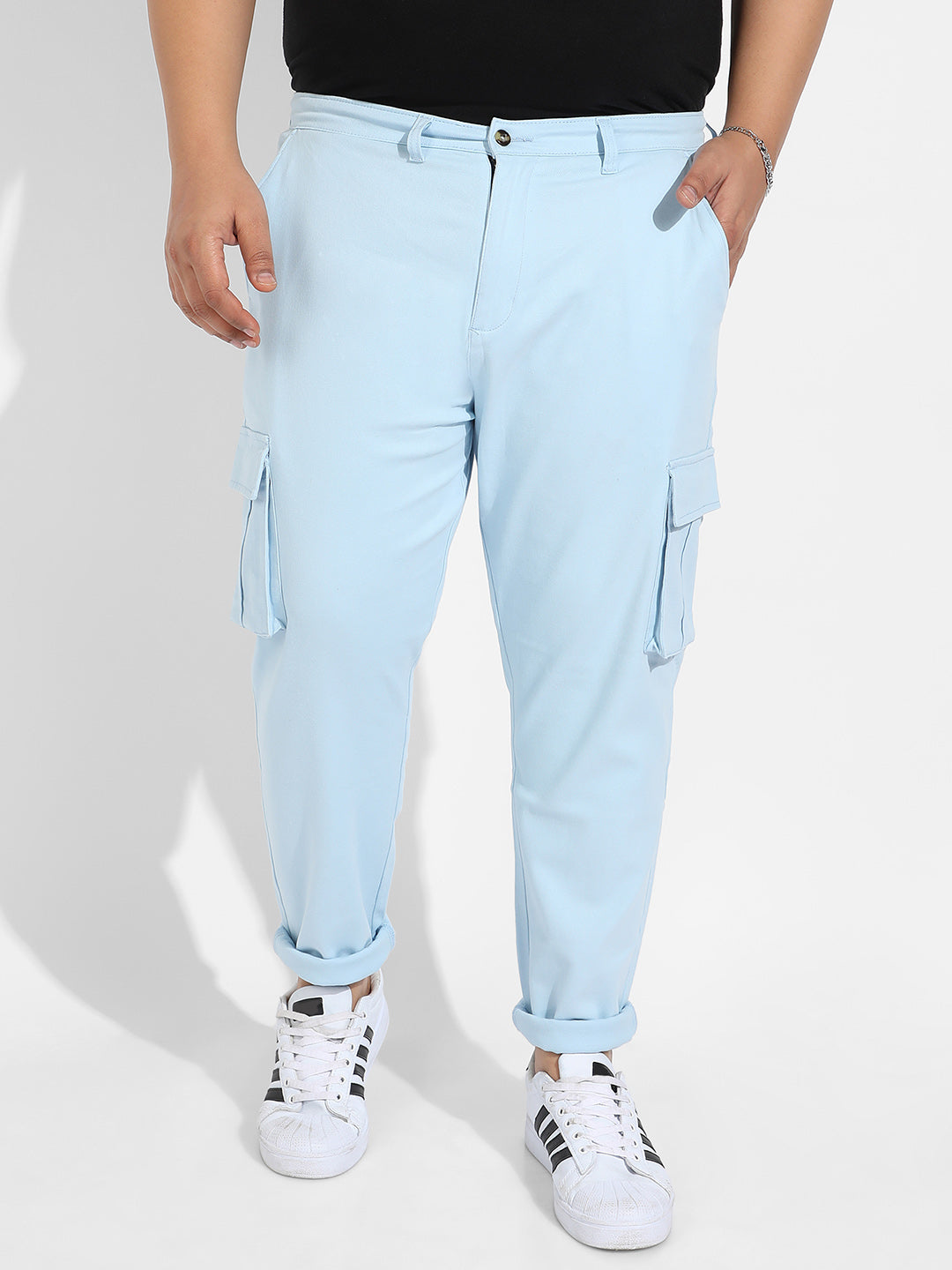 Light Blue Cargo Trousers