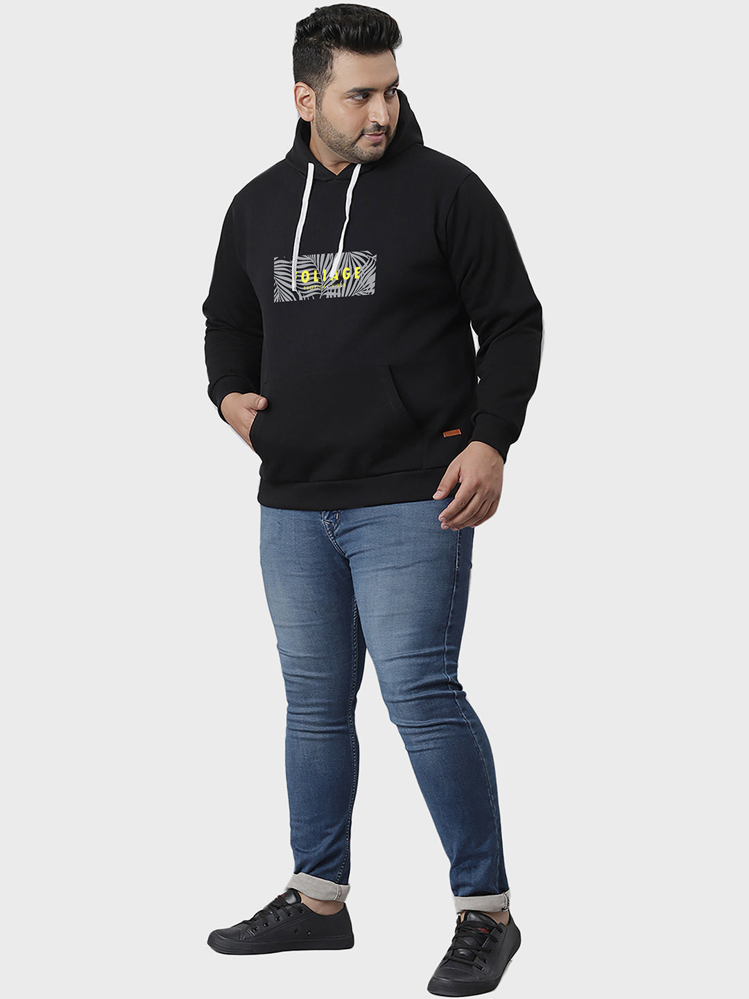 Printed Stylish Casual Winter Hooded Sweatshirt