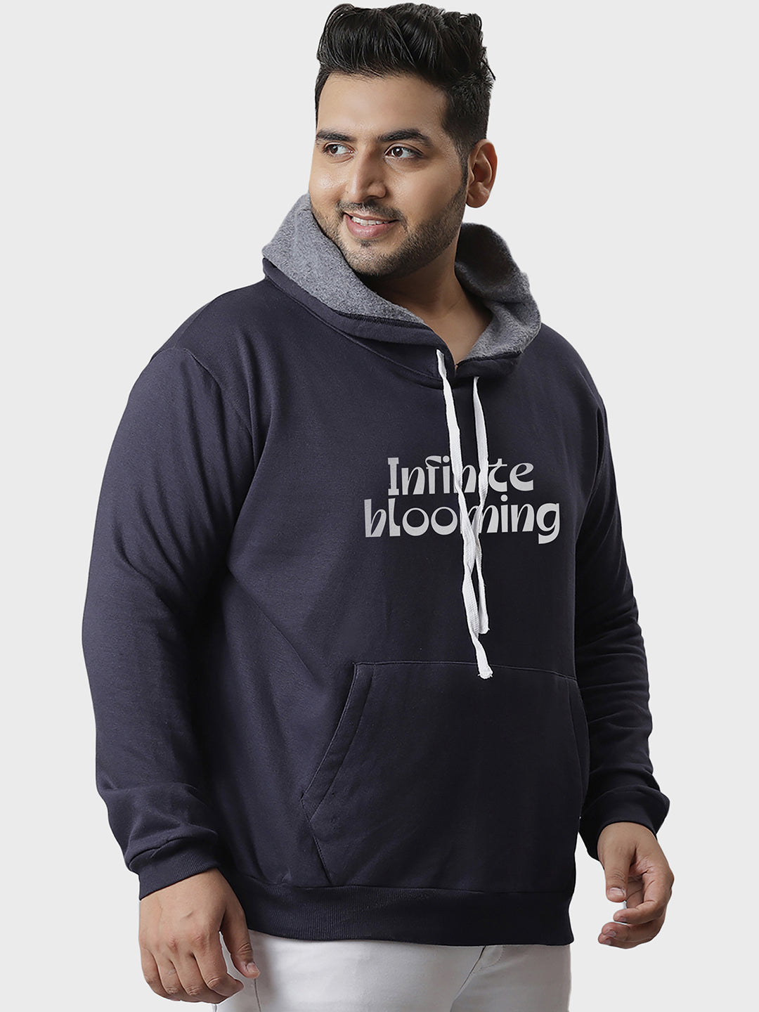 Solid Stylish Casual Winter Hooded Sweatshirt