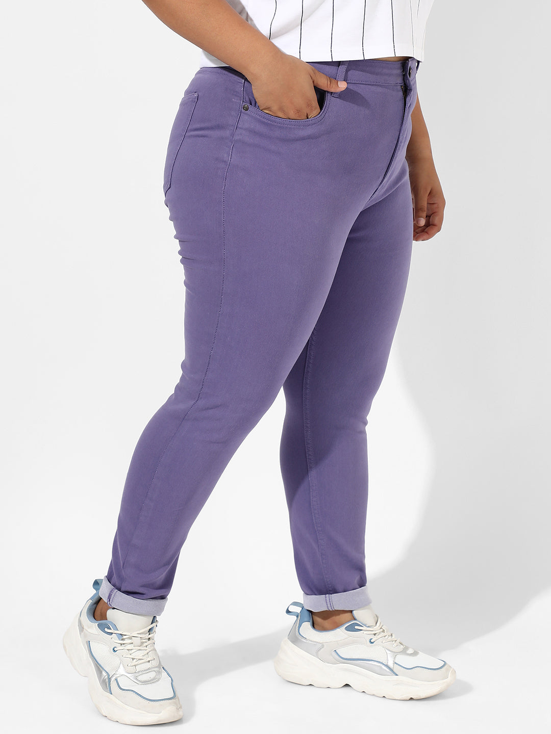 Purple Colour Pop Denim Jeans