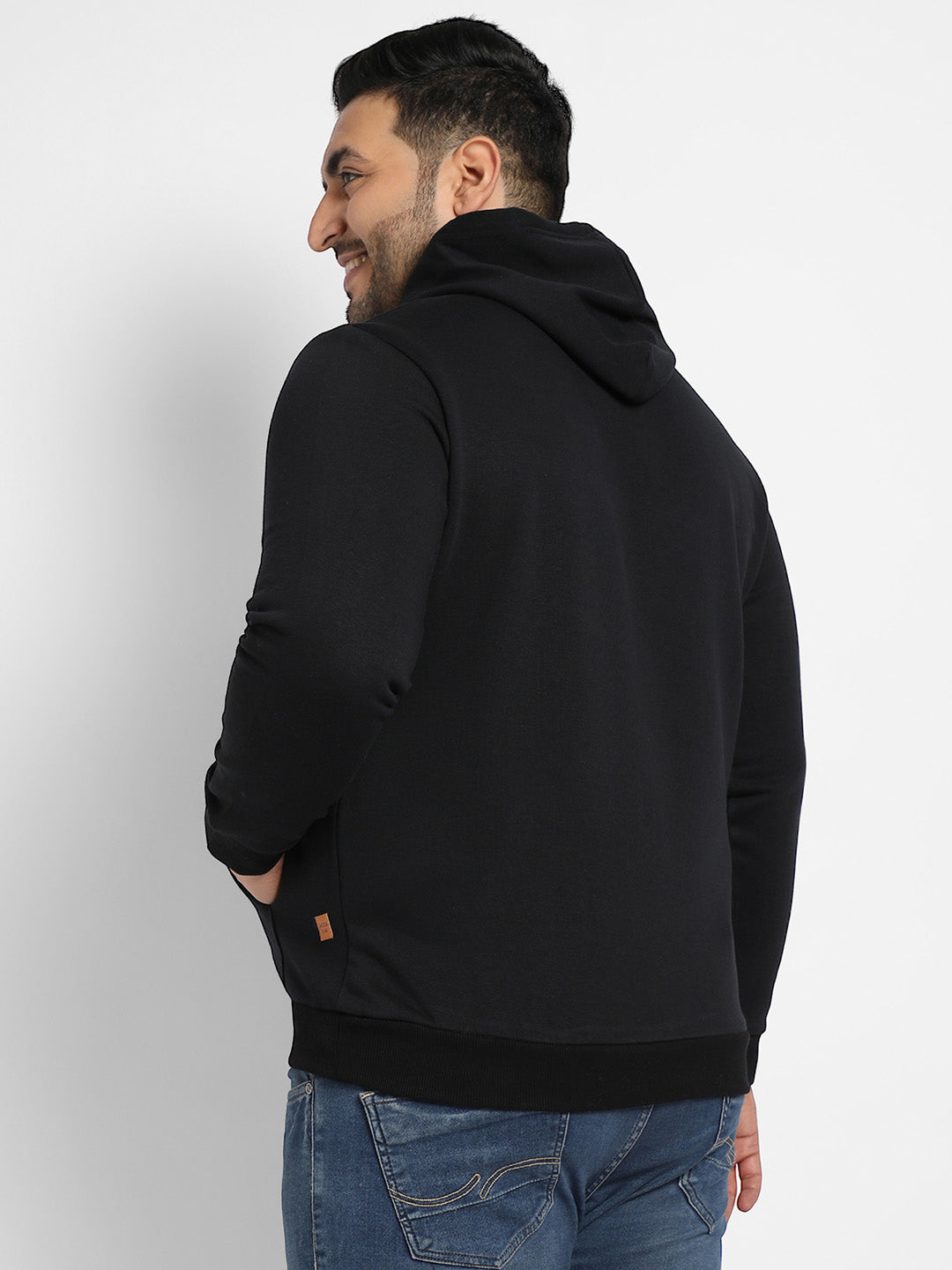 Black Inspire Hoodie With Kangaroo Pocket