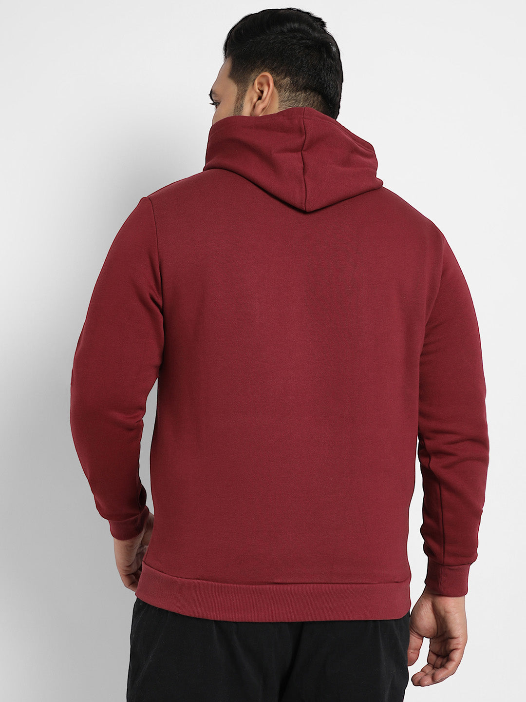 Maroon Red Bhangover Hoodie With Kangaroo Pocket