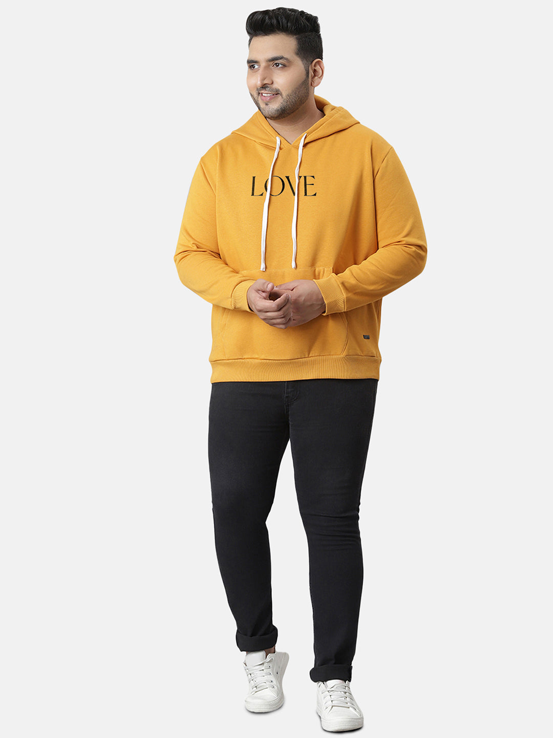 Mustard Yellow Fire Rose Hoodie