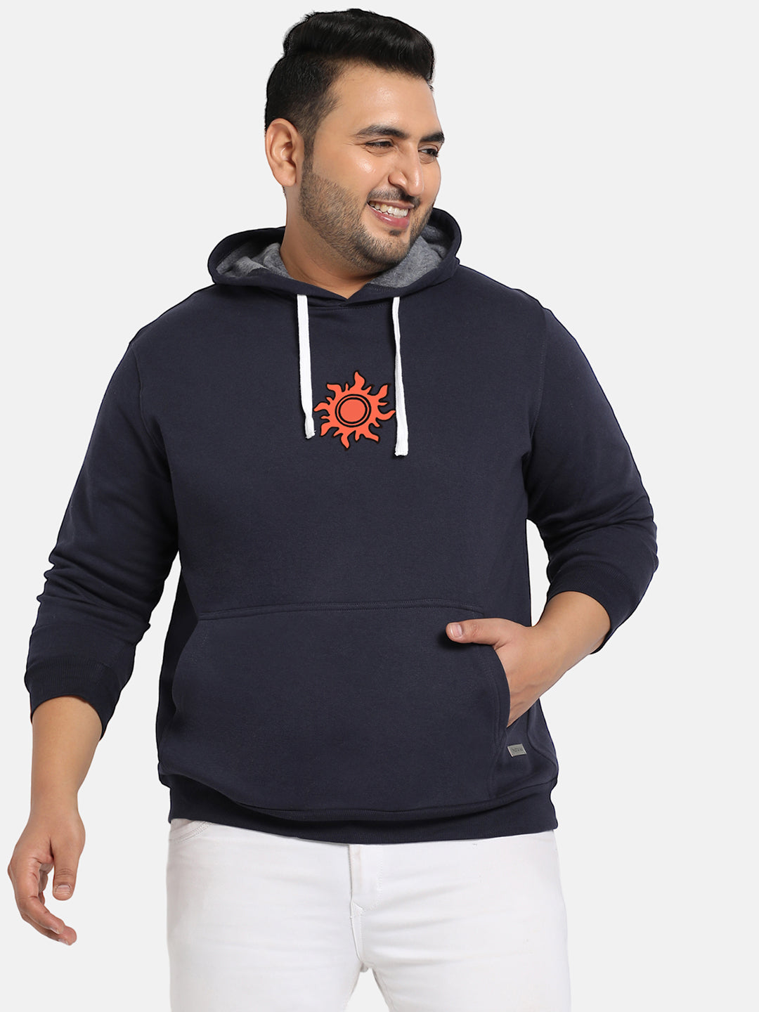 Navy Blue Happy Connection Hoodie