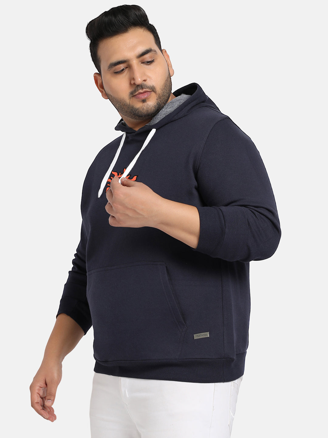 Navy Blue Happy Connection Hoodie