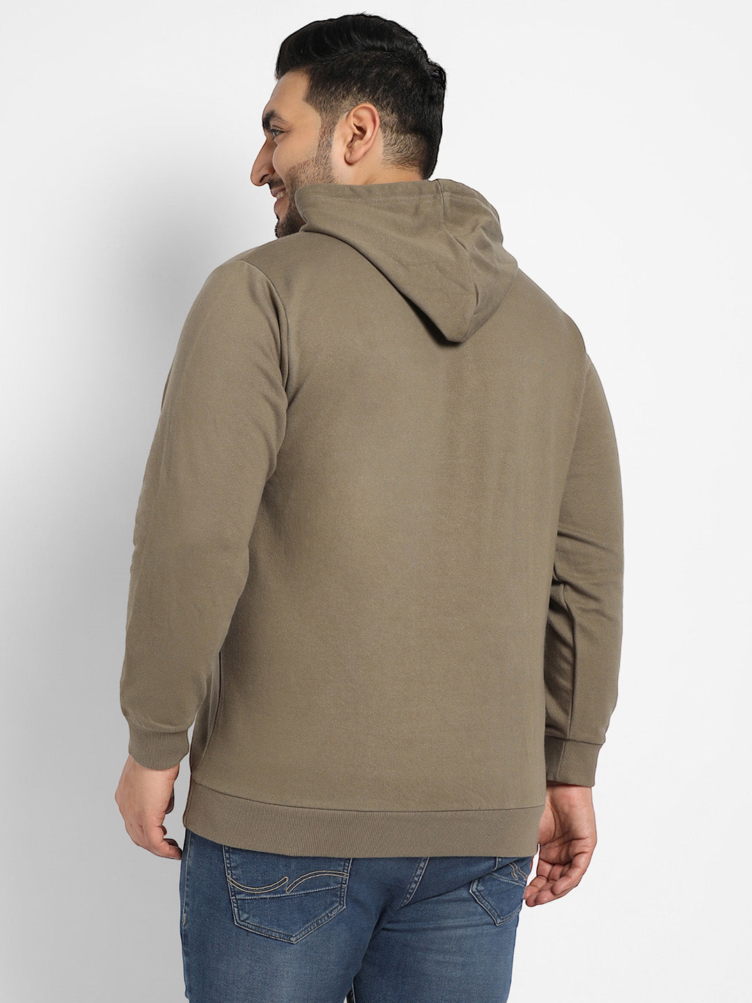 Olive Green Loading Hoodie With Kangaroo Pocket