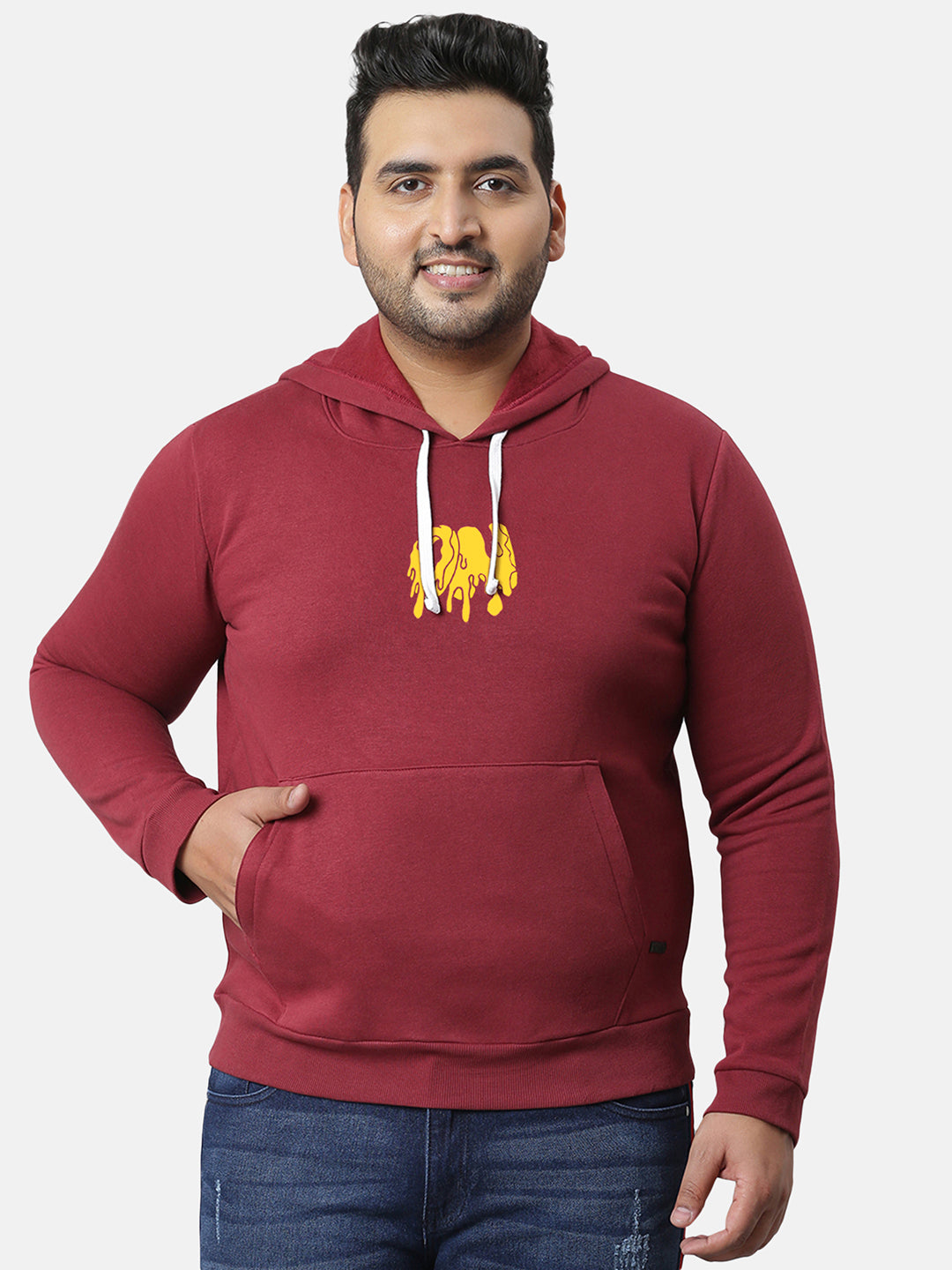 Wine Red Dripping On Hoodie