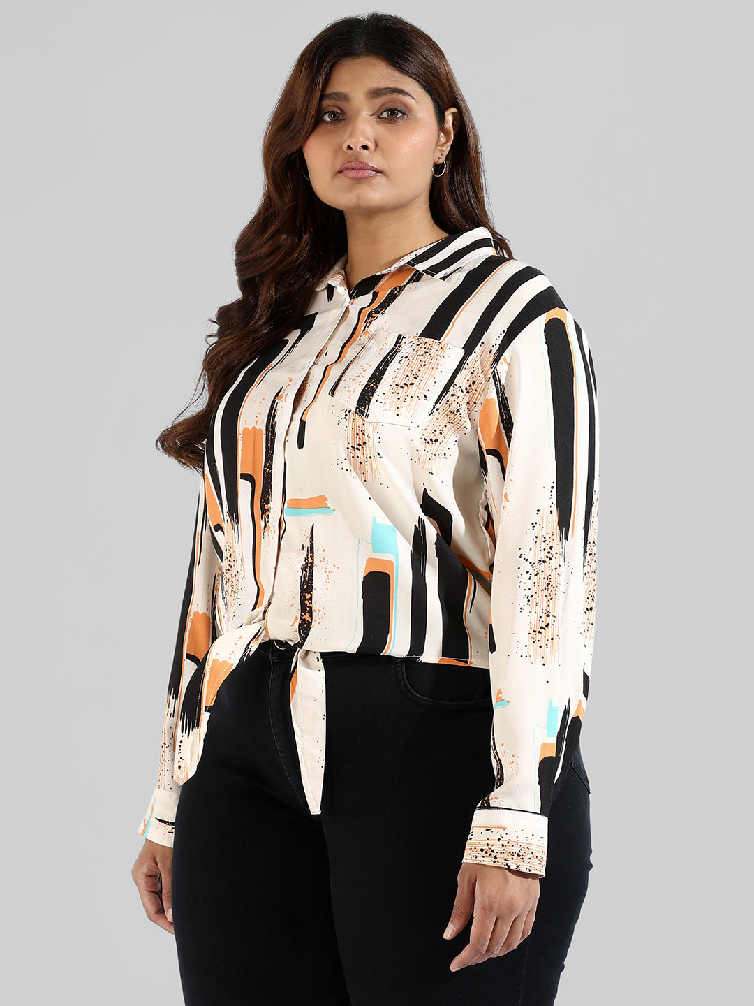 Graphic Print Casual Top