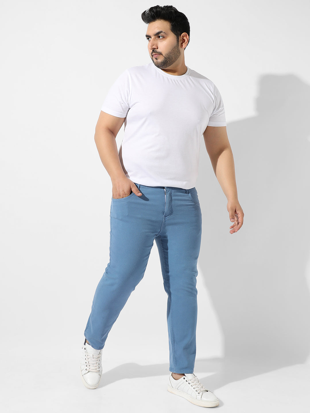 Classic Blue Light-Washed Denim Jeans