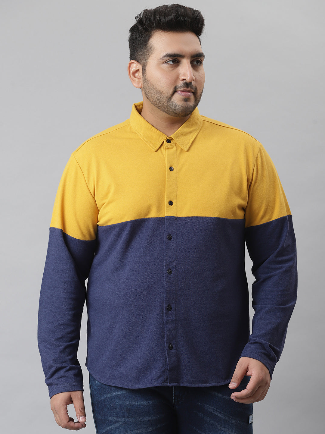 Colorblocked Full Sleeve Casual Shirt