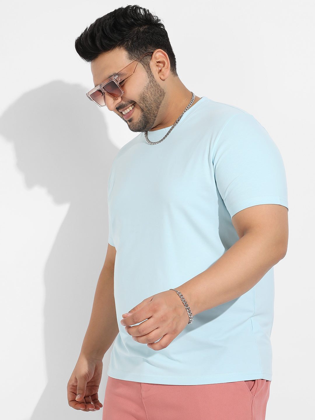 Icy Blue Split Face T-Shirt