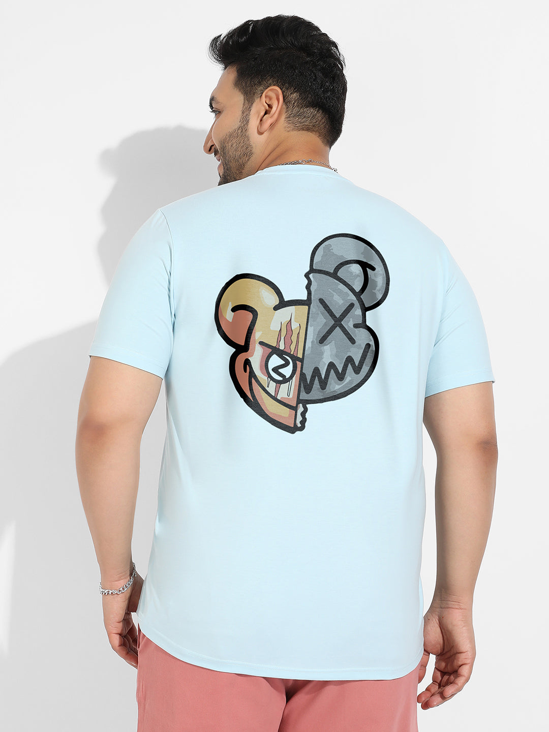 Icy Blue Split Face T-Shirt