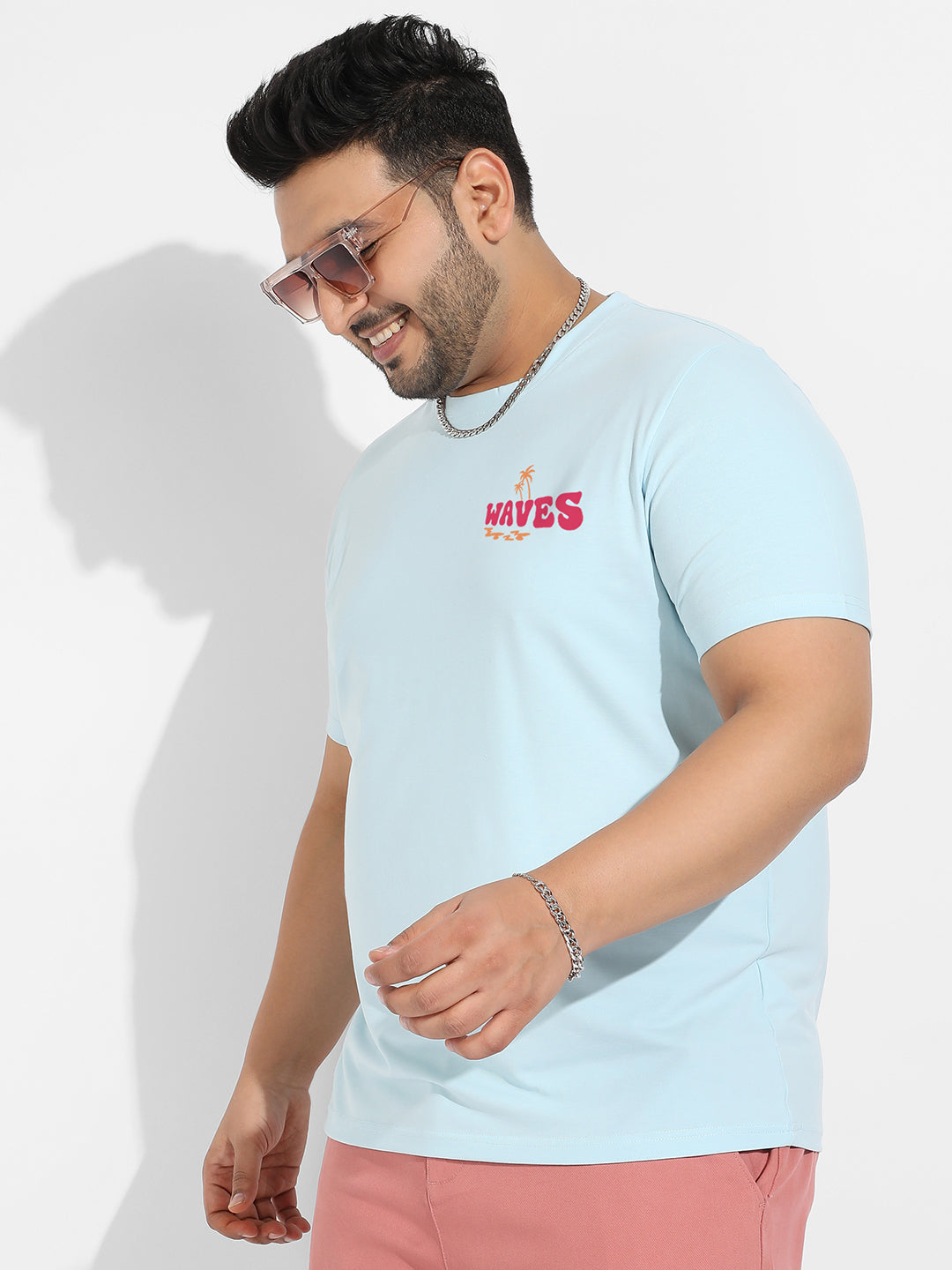 Icy Blue Happy Waves T-Shirt