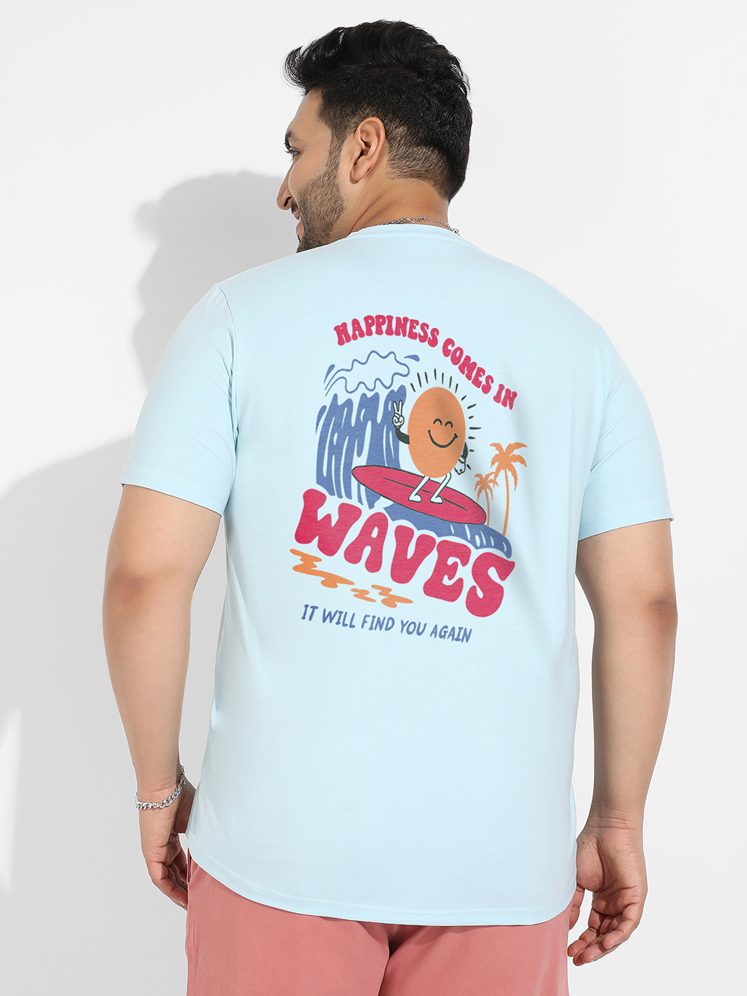 Icy Blue Happy Waves T-Shirt